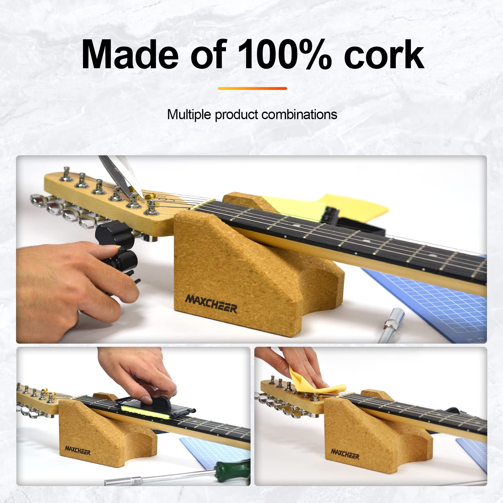 MAXCHEER Guitar Neck Rest,Guitar Neck Cradle Support Pillow String Instrument Luthier Tool,Guitar Accessories Tool Kit for Repai