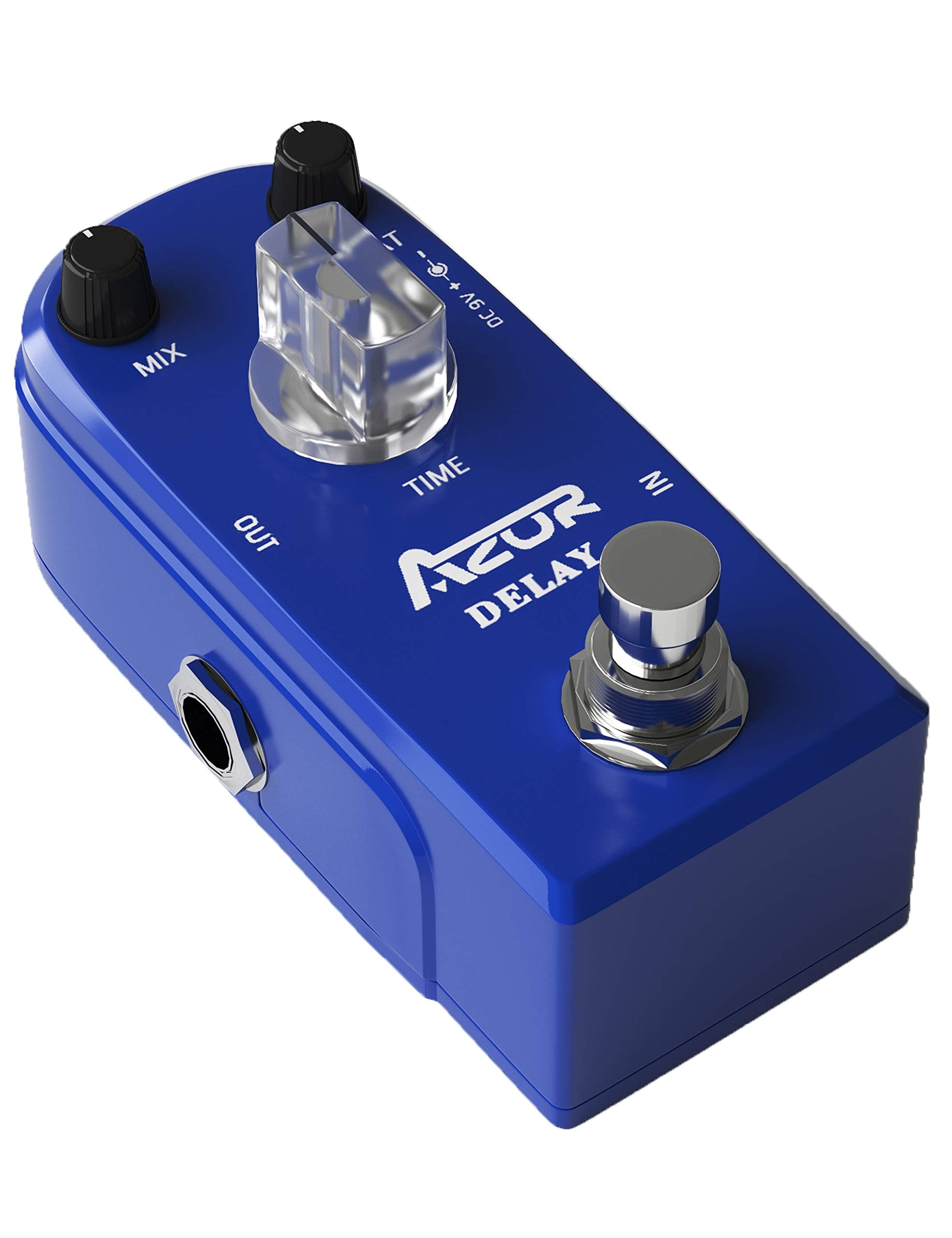 AZOR Mini Vintage Analog Delay Pedal - True Bypass Guitar Effect Pedal for Electric Guitar, 600ms Delay, Warm & Smooth Tones, Co