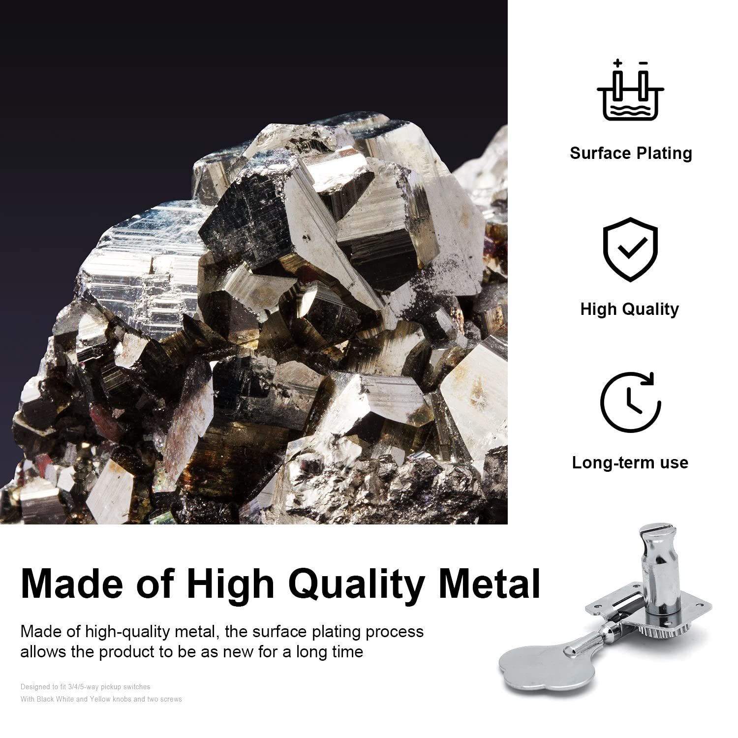 MAXCHEER Guitar Bass Tuners (2 Left + 2 Right) Bass Guitar Tuning Keys,1:24 Ratio Headstock Sealed Machine Head Replacement for