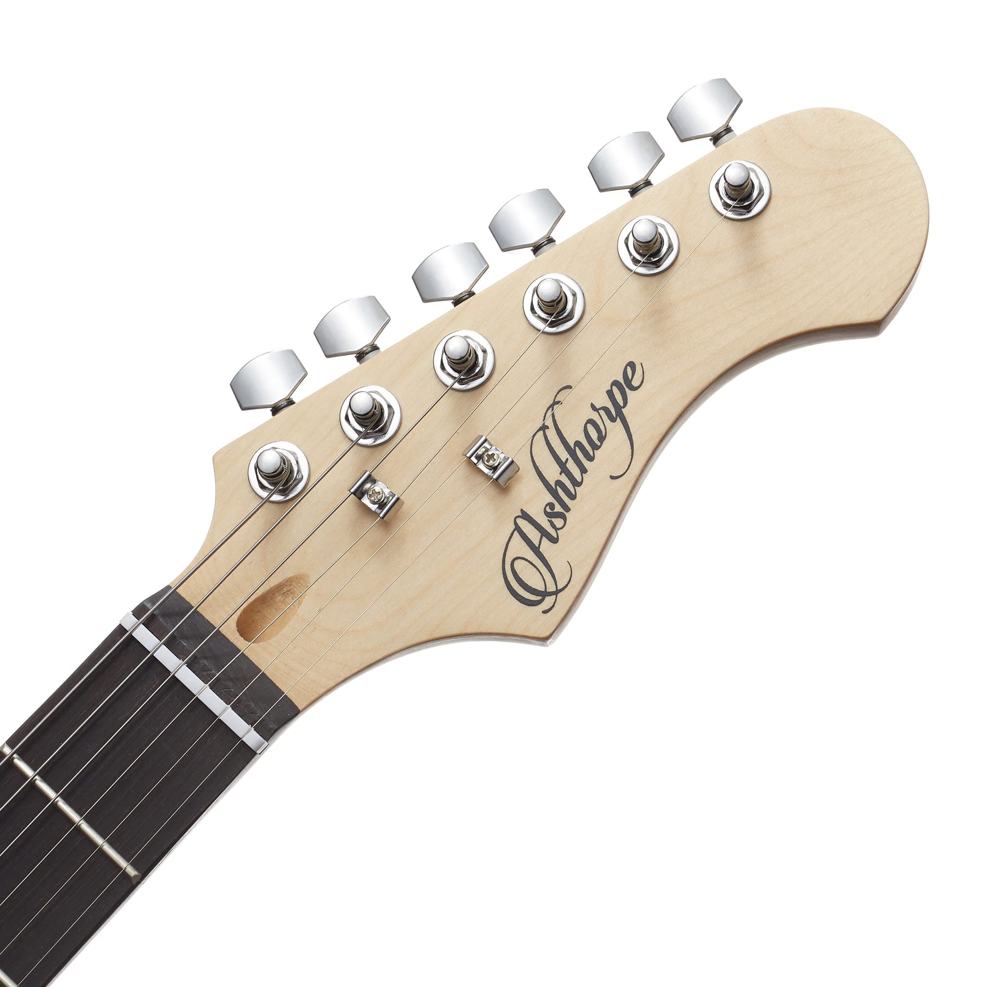 Ashthorpe 39-Inch Electric Guitar (Mint Green-White), Full-Size Guitar Kit with Padded Gig Bag, Tremolo Bar, Strap, Strings, Cab