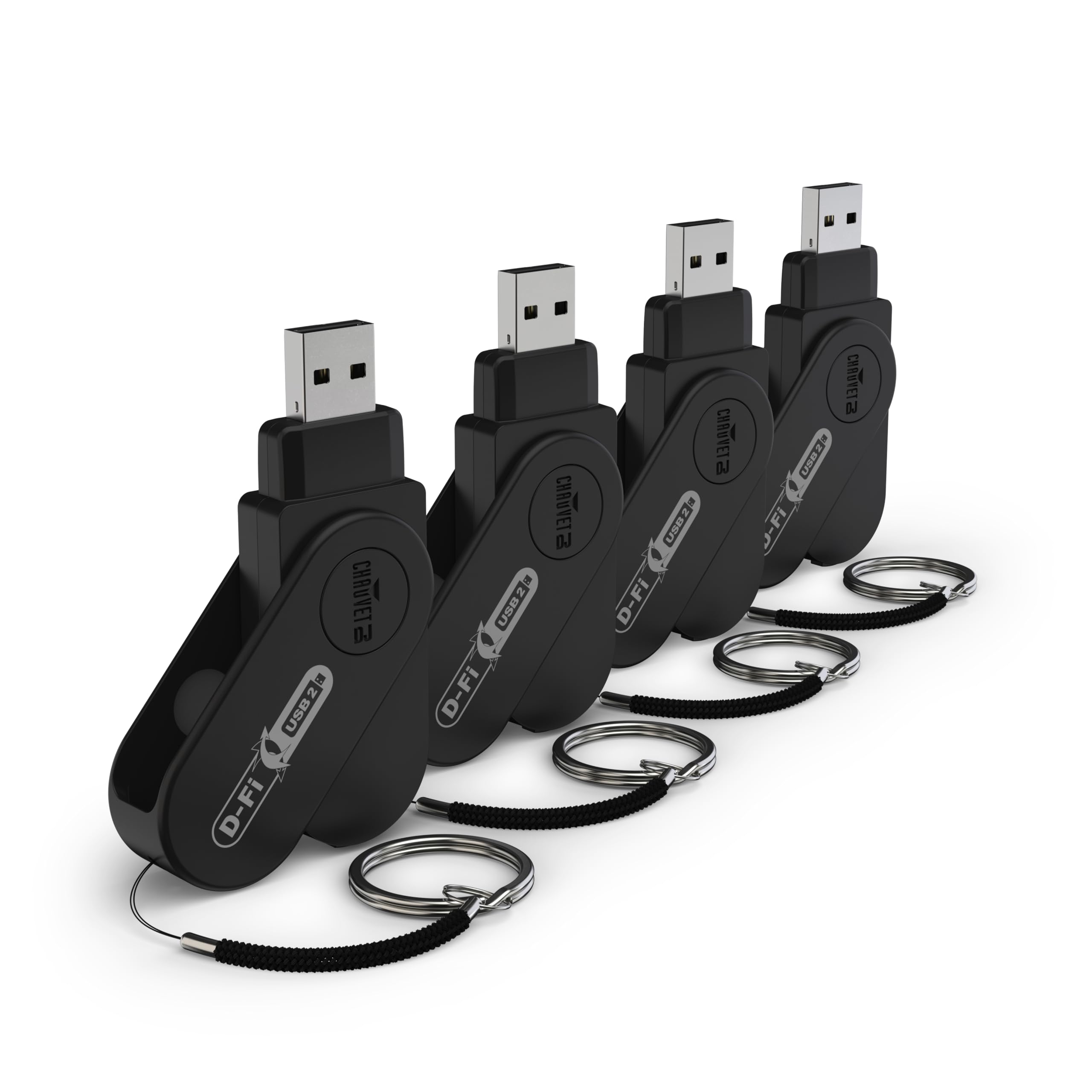 CHAUVET DJ - D-Fi USB 2 Wireless DMX Transceiver (4 Pack) | Finger-Sized USB Device for DMX and ILS Signal Transfer, Cable-Free 