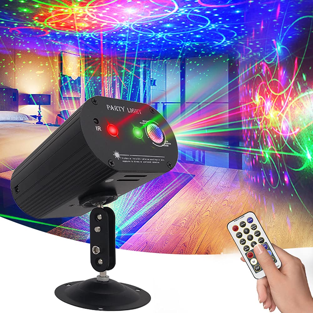 Party Lights Disco Light,Rgb Sound Activated Disco Ball Light Dj Lights Projector With Remote Control For Parties Birthday Gift