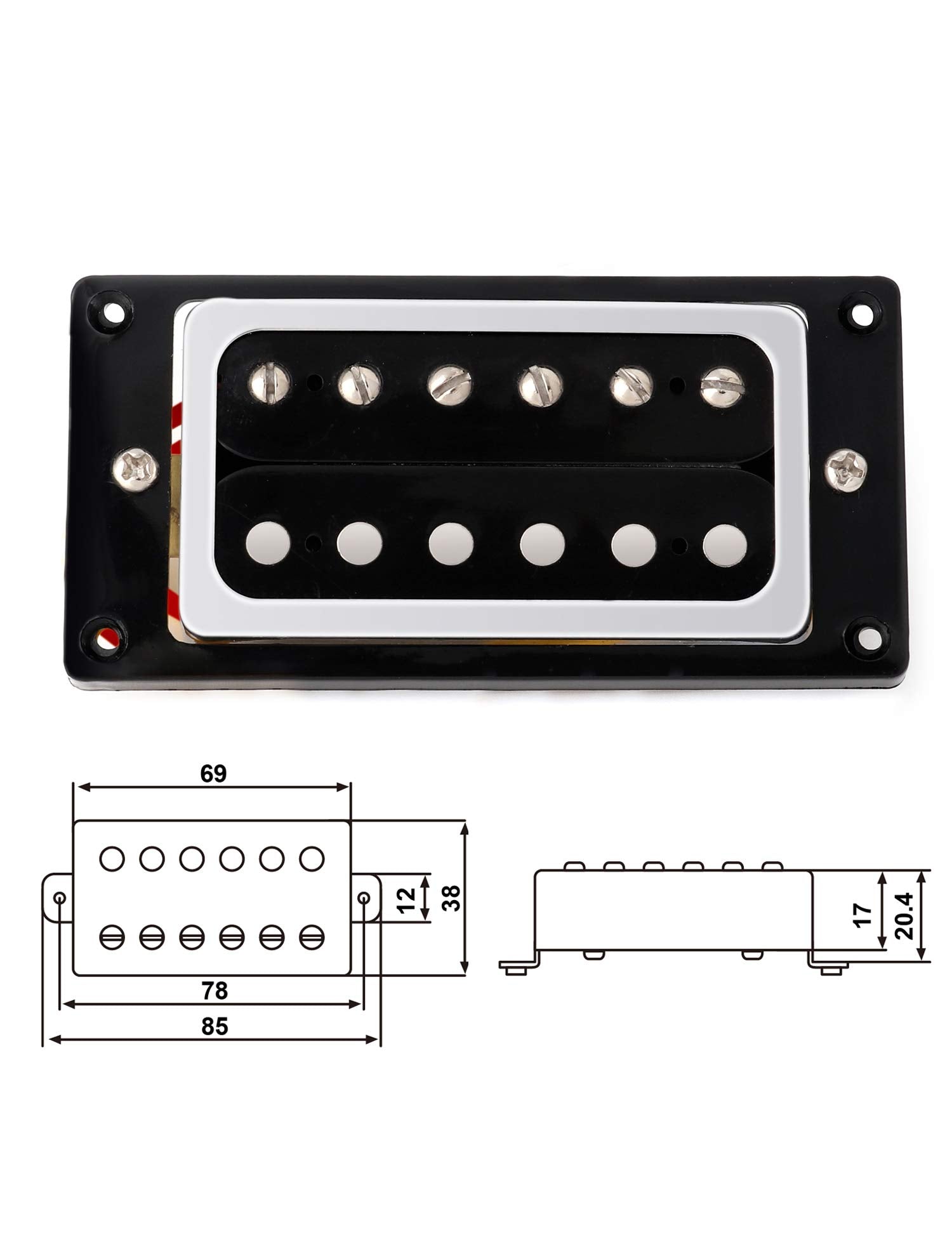 Metallor Humbucker Guitar Pickup Sealed Double Coil Pickup Set Compatible with Les Paul LP Style Electric Guitar Parts Replaceme