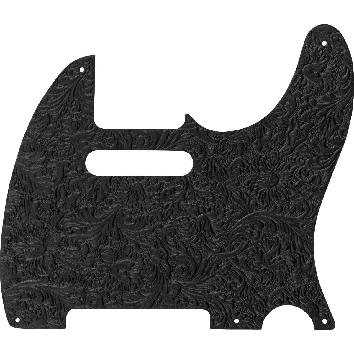 Waylon Jennings Leather Telecaster Pickguard, Black