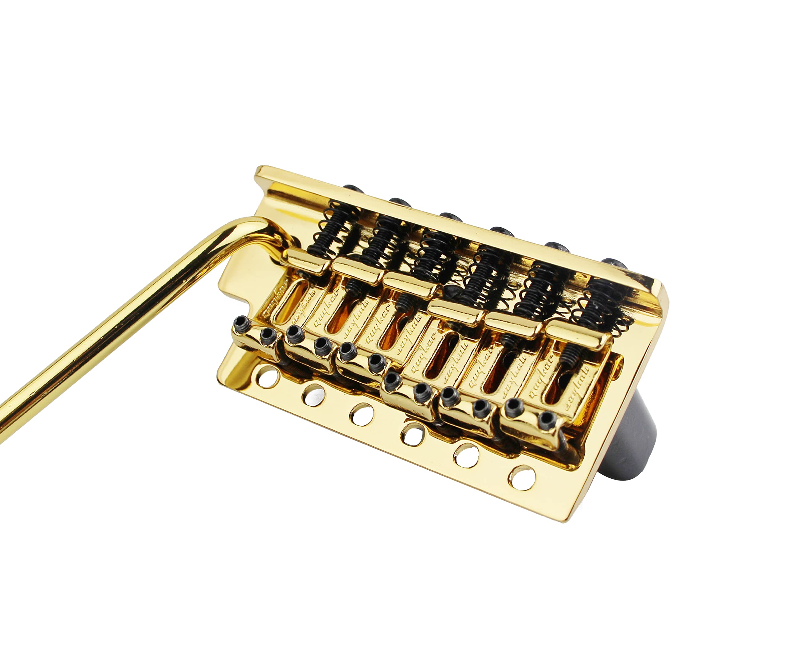 Guyker Tremolo Bridge Vintage Bent Steel Saddles Compatible with Start ST Electric Guitar (GK-1004, golden)