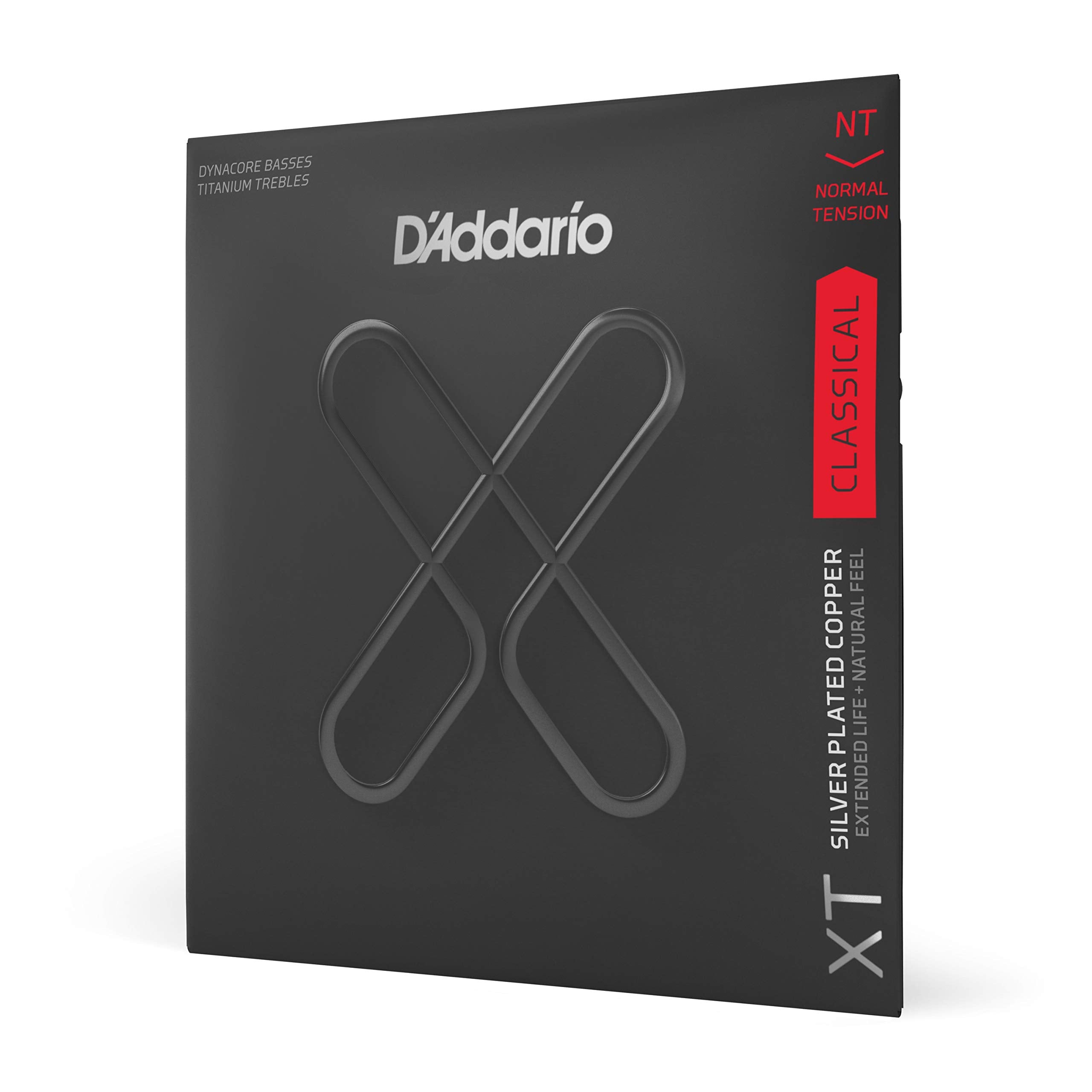 D'Addario Guitar Strings - Xt Coated Classical Guitar Strings - Xtc45Tt - Silver Plated Copper, Xt Dynacore, Titanium Trebles -