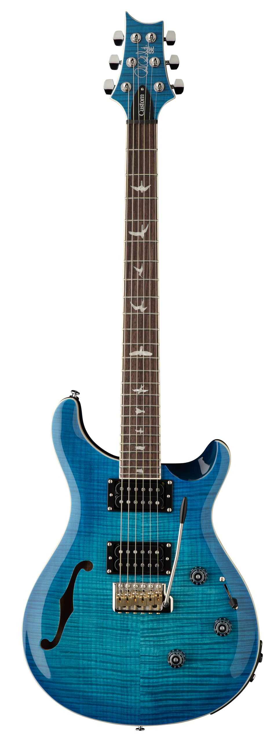 PRS SE Custom 24 Semi-Hollow Piezo, Lake Blue