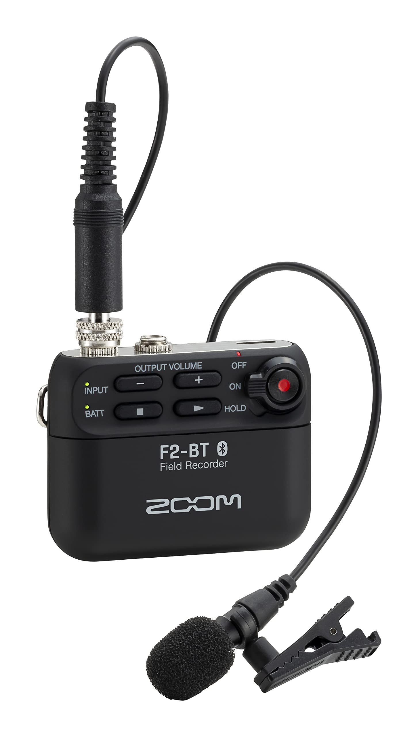 Zoom F2-BT Lavalier Recorder with Bluetooth, 32-Bit Float Recording, Audio for Video, Wireless Timecode Synchronization, Records