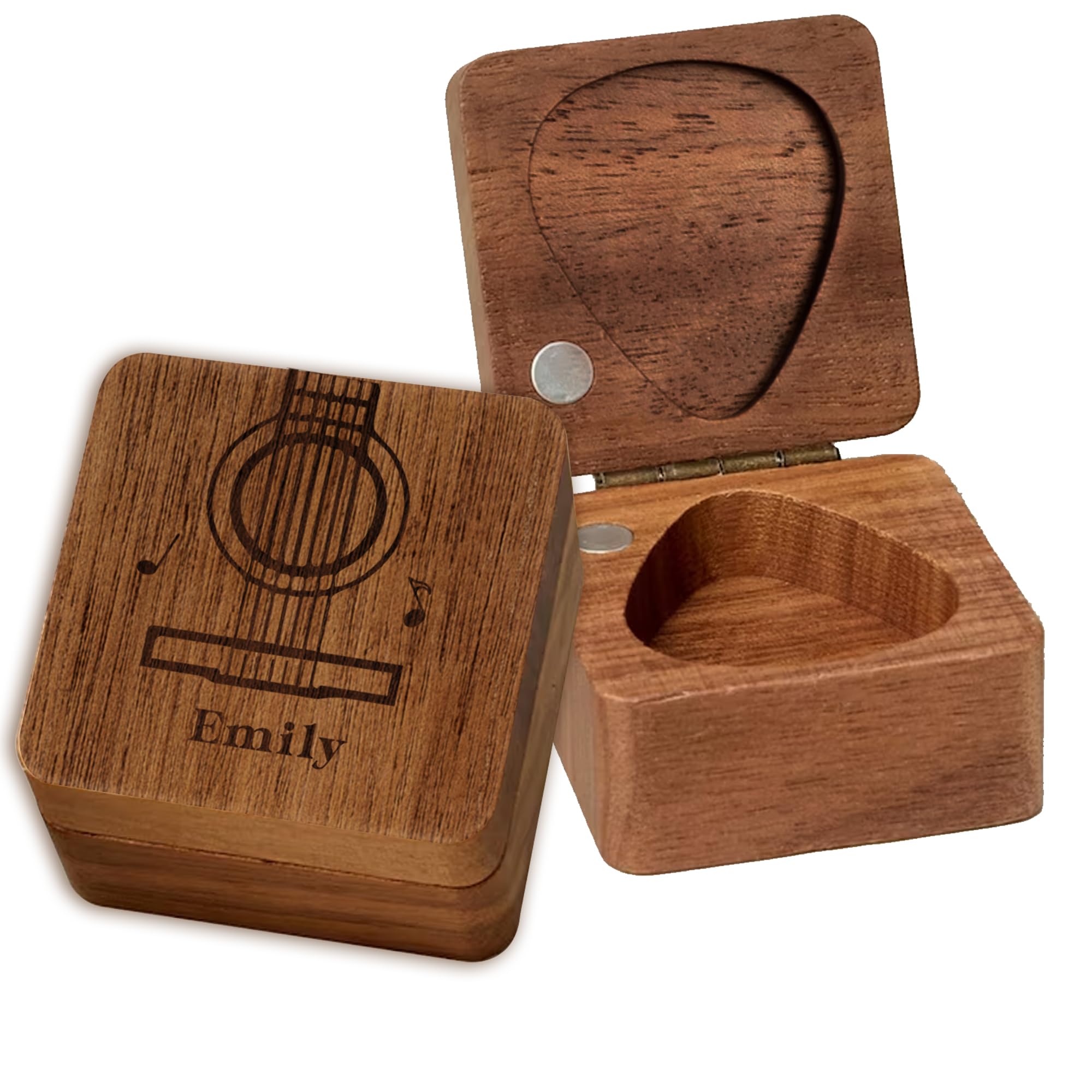 Personalized Guitar Pick Holder Personalized Gifts Engraved Wooden Guitar Picks Holder Custom Guitar Pick Case Box Gifts For Men