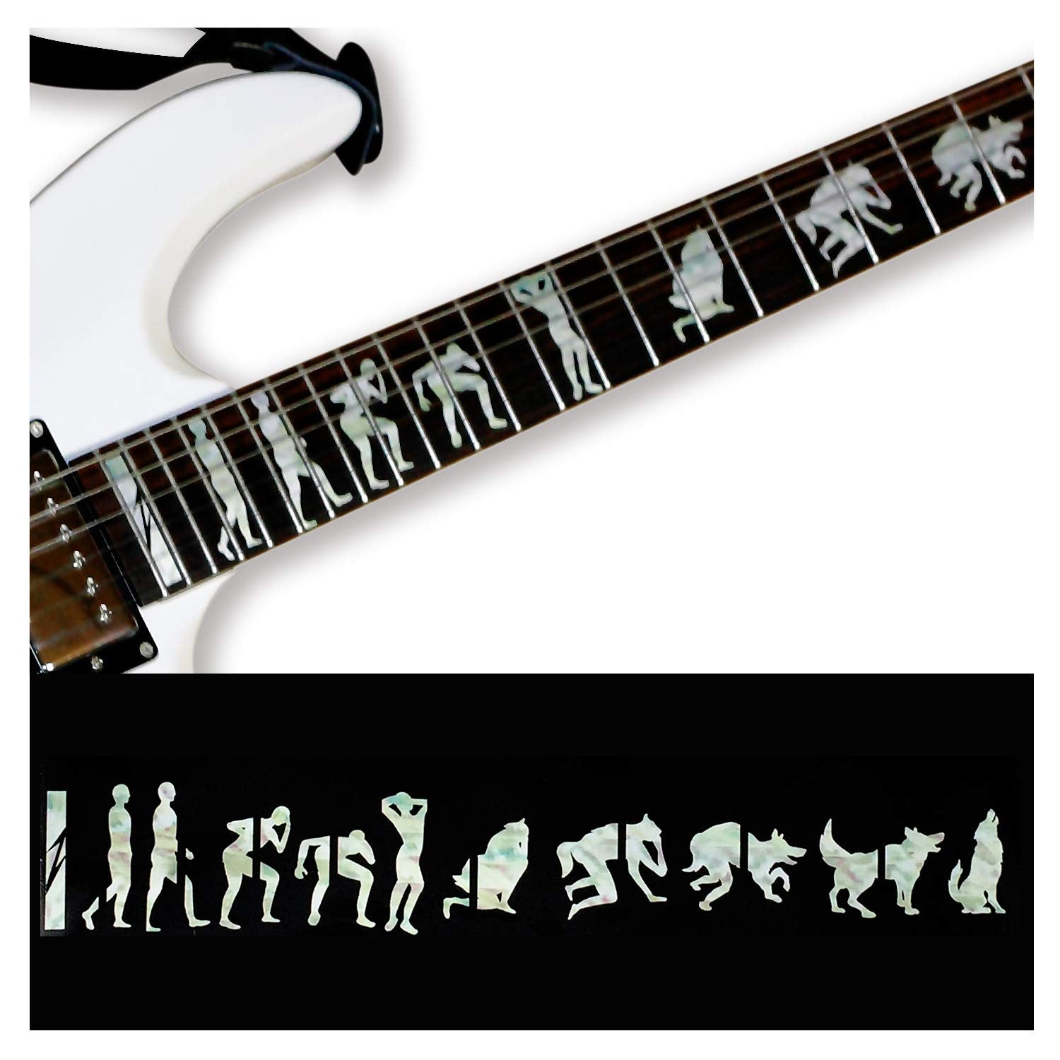 Jockomo Metallica Werewolf Werewolf Guitar Inlay Sticker
