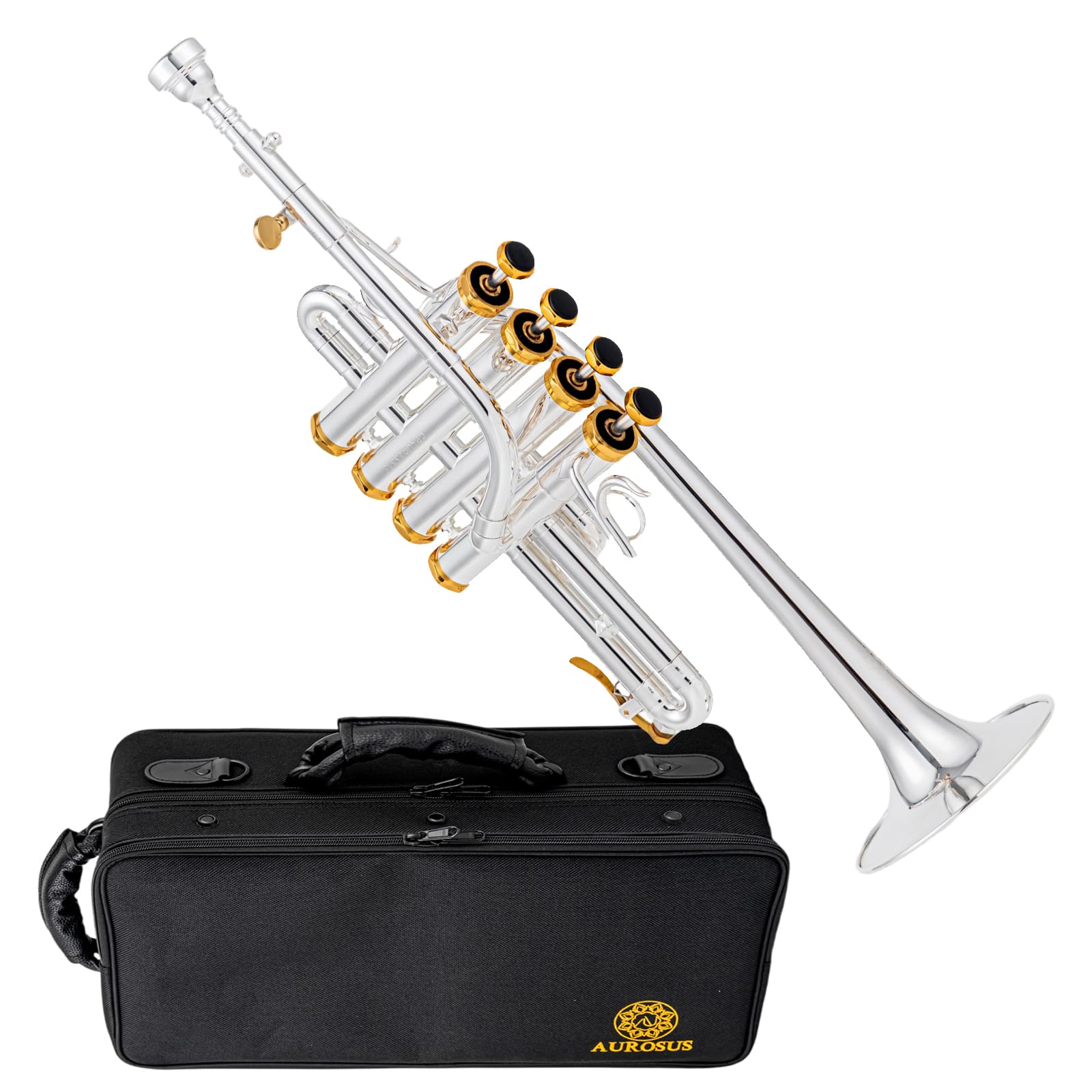 AUROSUS piccolo trumpet cp-901s bb/a tuning 4 valve silver plated with case silver plated piccolo trumpet for intermediate and h