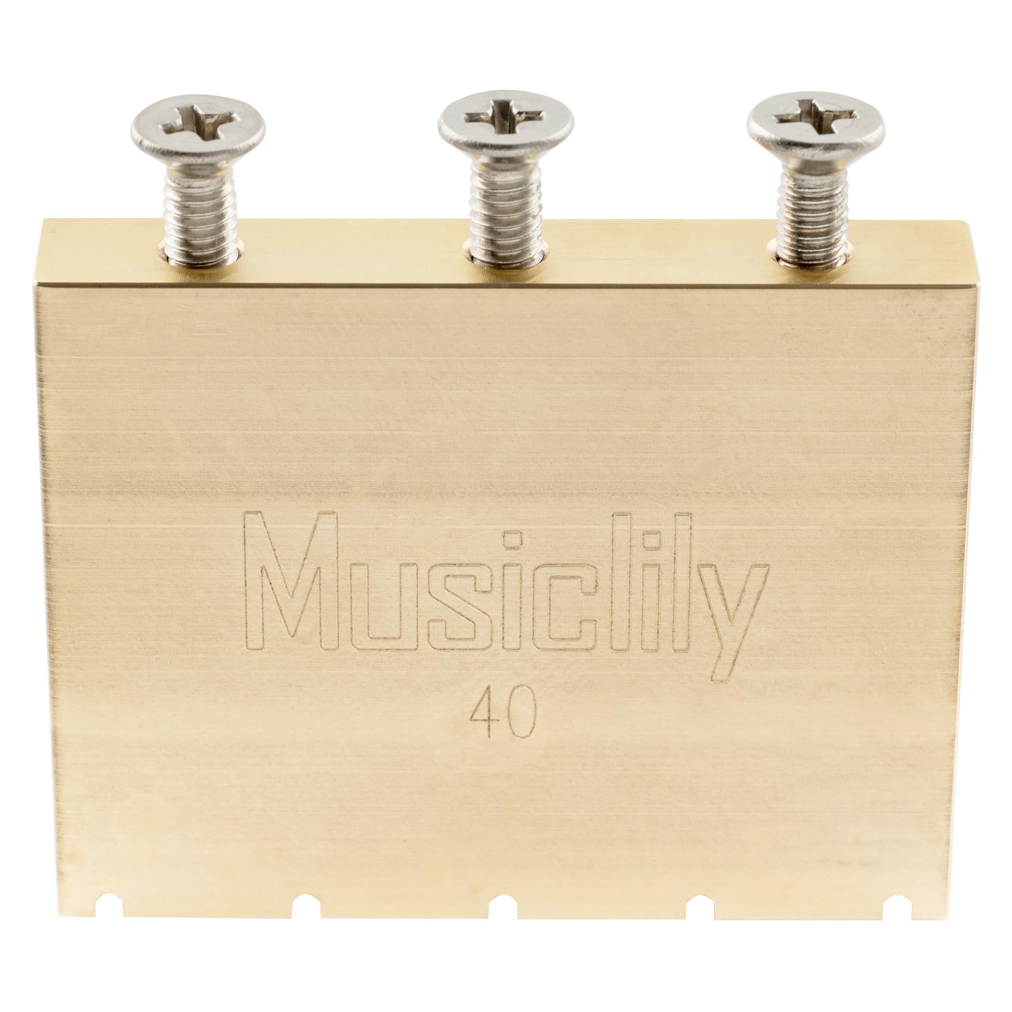 Musiclily Ultra Solid Brass Tremolo Block for Gotoh GE1996T Floyd Rose Style Locking Tremolo Bridge Electric Guitar, 40mm Tall