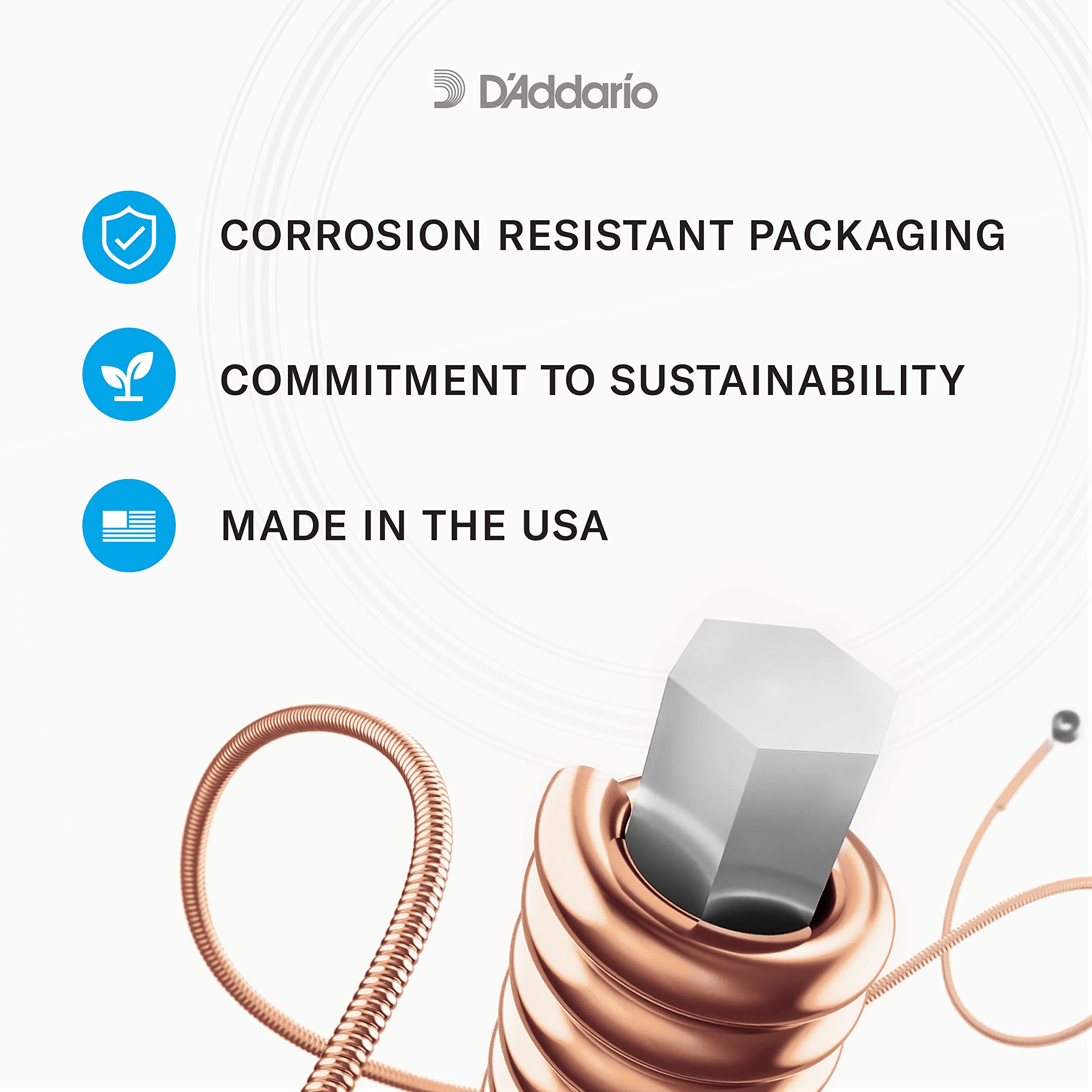 D'Addario Guitar Strings - Phosphor Bronze Acoustic Guitar Strings - EJ17-3D - Rich, Full Tonal Spectrum - For 6 String Guitars