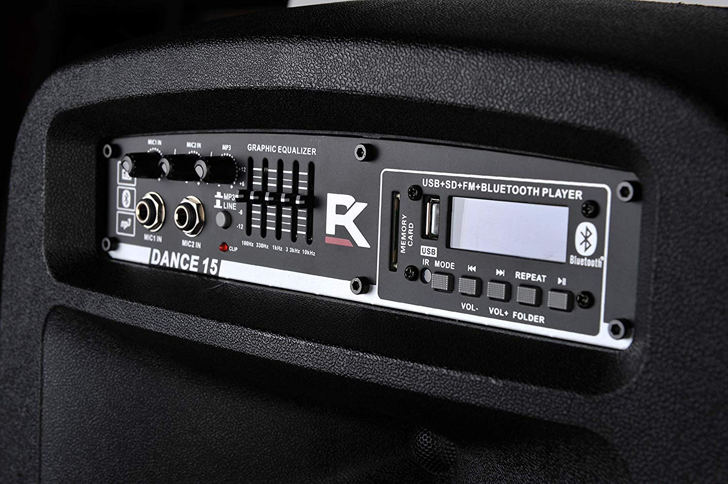 PRORECK Dance 15 Portable 15-Inch 2000 Watt 2-Way Powered PA Speaker System Combo Set with Bluetooth/USB/SD Card Reader/FM Radio