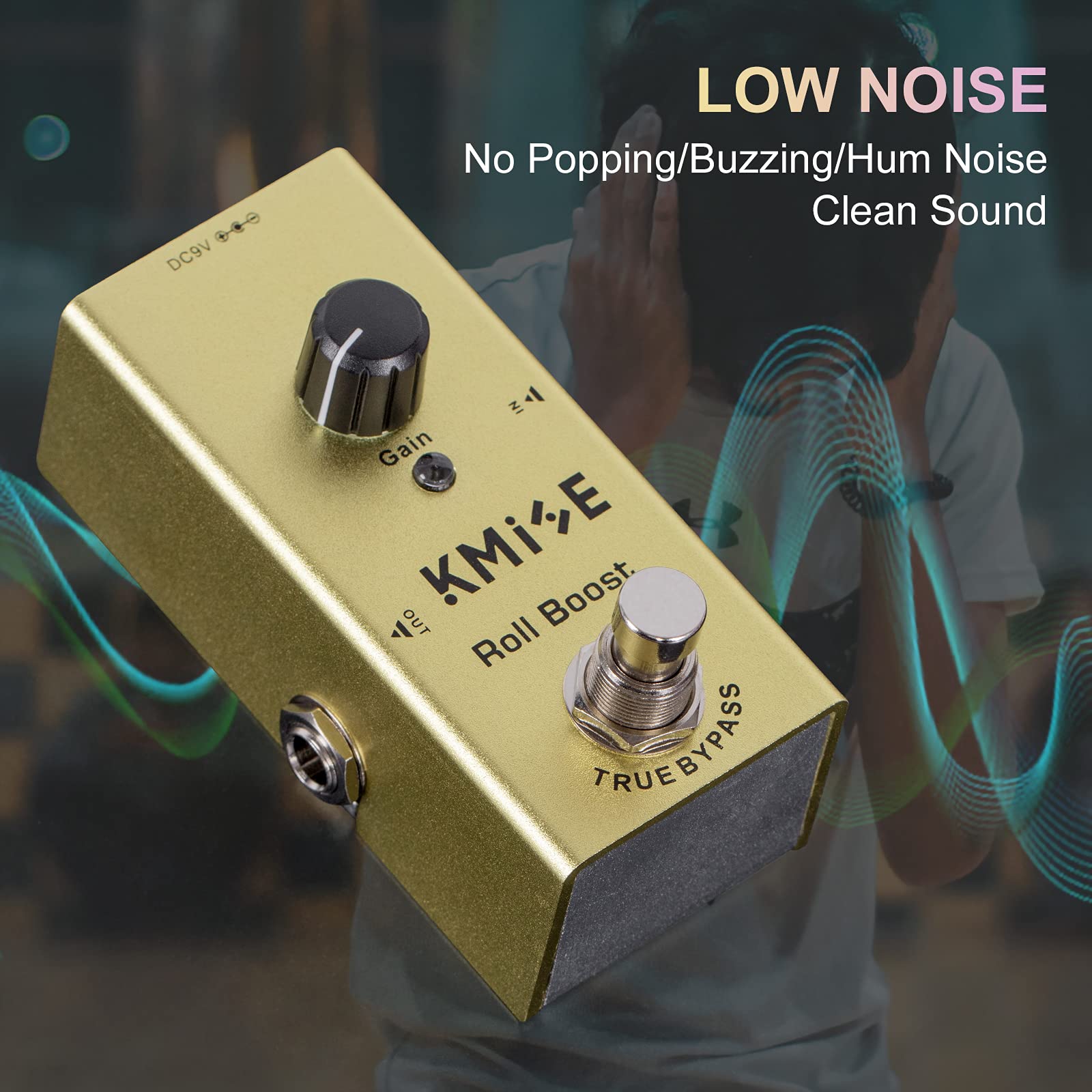 Kmise Roll Boost Electric Guitar Effects Pedal Mini Single Type DC 9V True Bypass