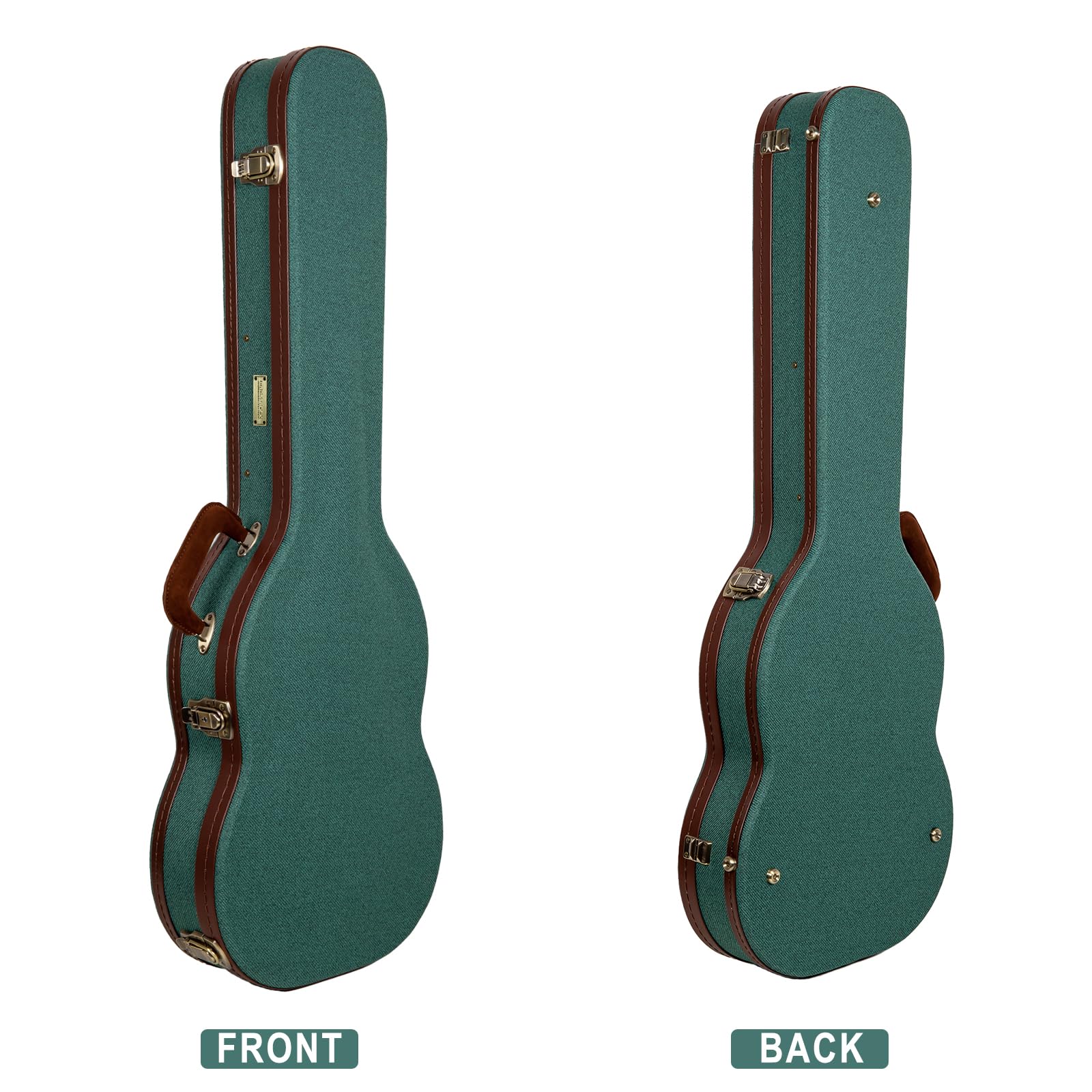 Crossrock Master Series SG Electric Guitar Case | Malachite Blue Tweed Exterior, Re-Engineered Wooden Shell, Leather Handle & Go