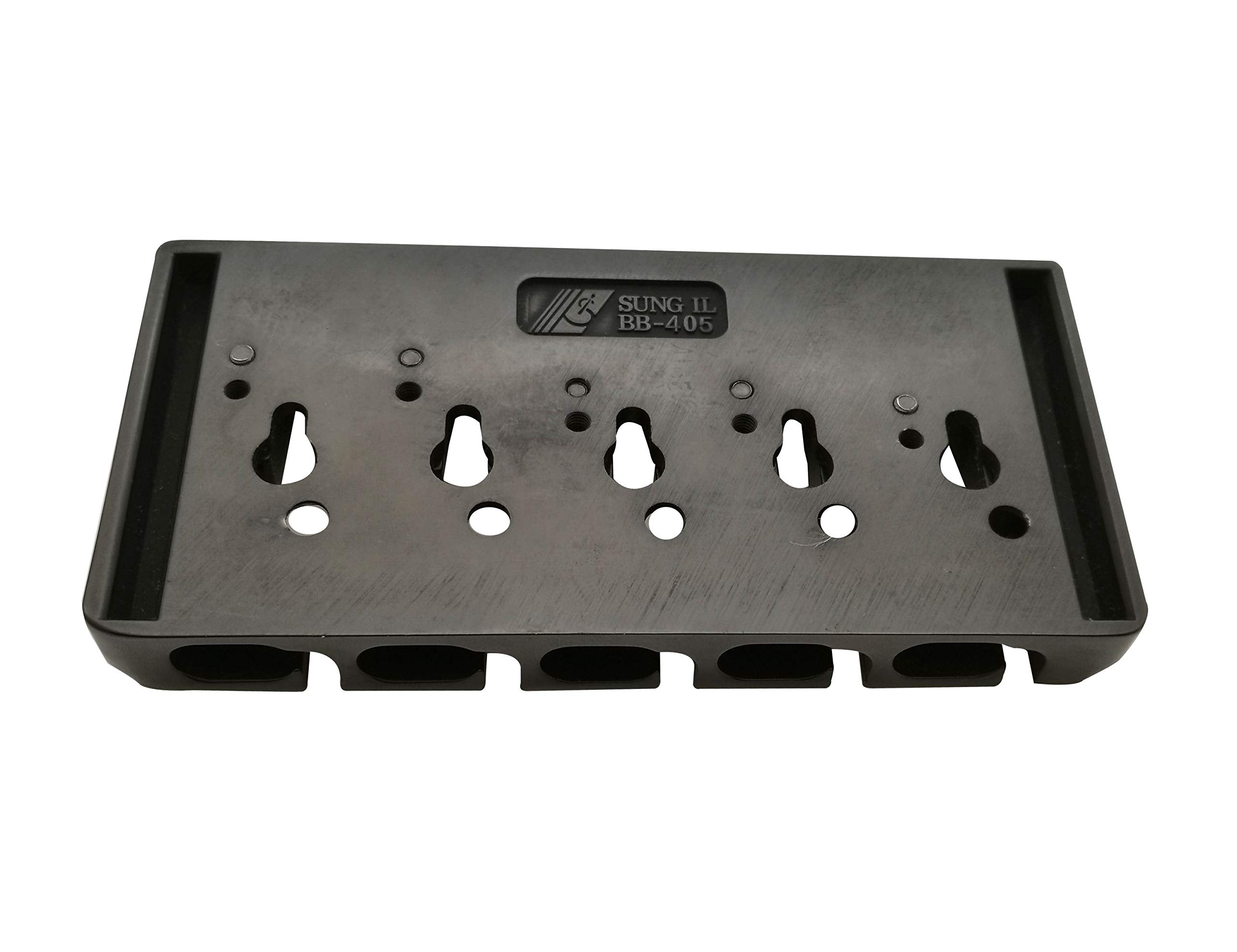 Guyker 5 String Bass Bridge with Locking Zinc Saddles - Dual Load Type A Bridges String Space 19mm Replacement for Jazz Bass or