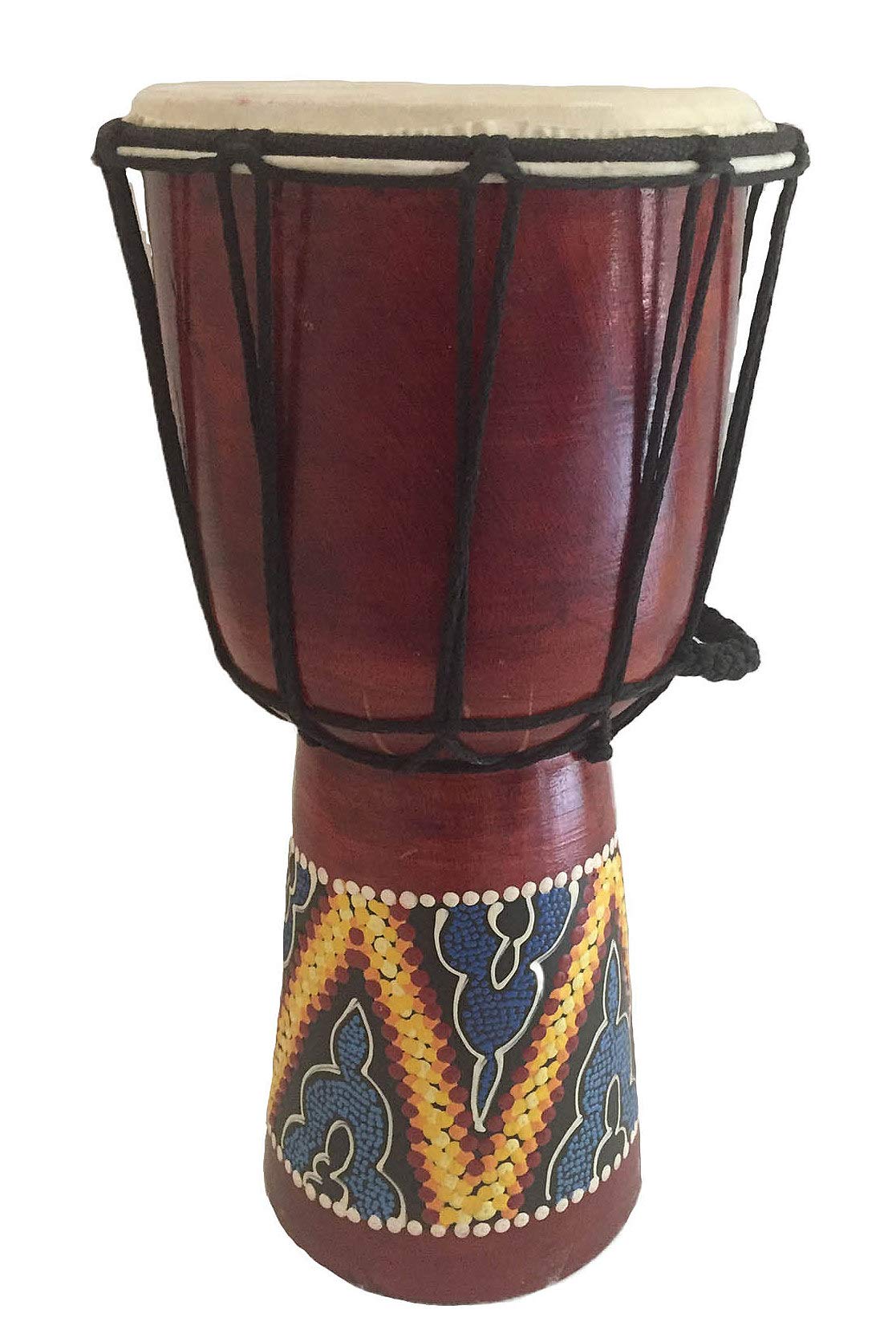 JIVE Djembe Drum Bongo Congo African Drum Wooden Hand Drum Professional Sound (12 High - Painted)