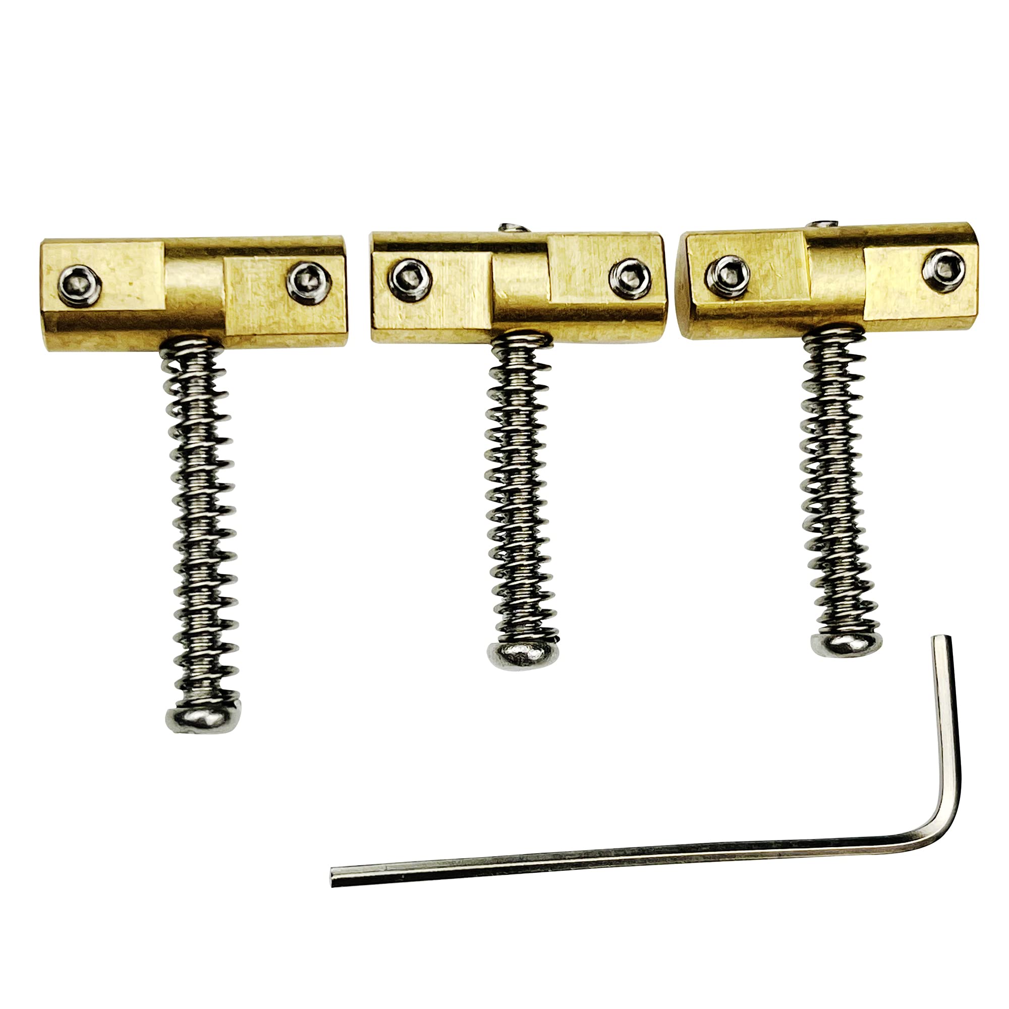 Kaynes Compensated Brass Saddles Set (3Pcs) - 10.8Mm Bridge Saddle For Fender 52 62 Telecaster Tele Vintage Electric Guitar Repl