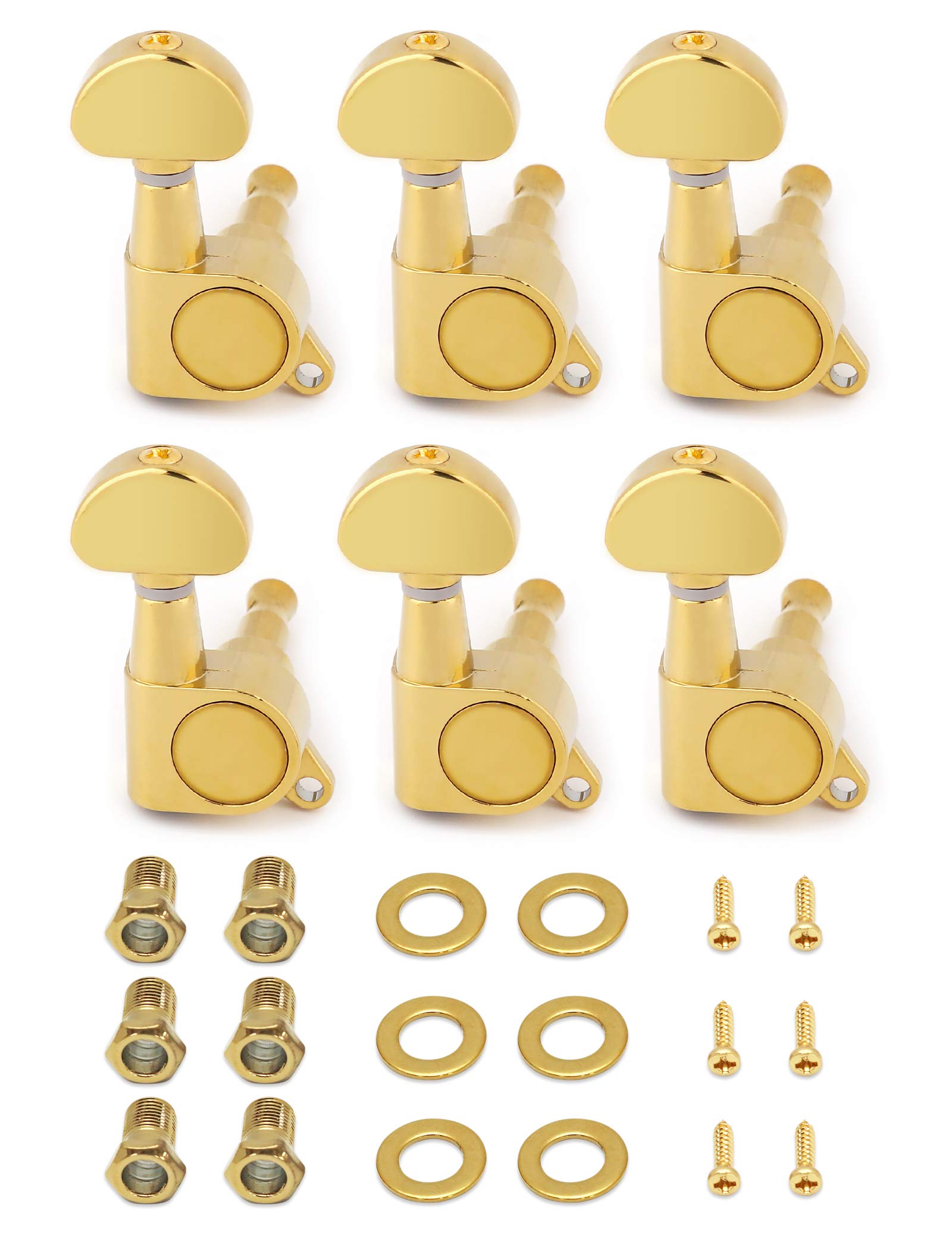 Holmer Sealed String Tuning Pegs Tuning Keys Machine Heads Tuners For Electric Guitar Or Acoustic Guitar 6 In Line For Right Han