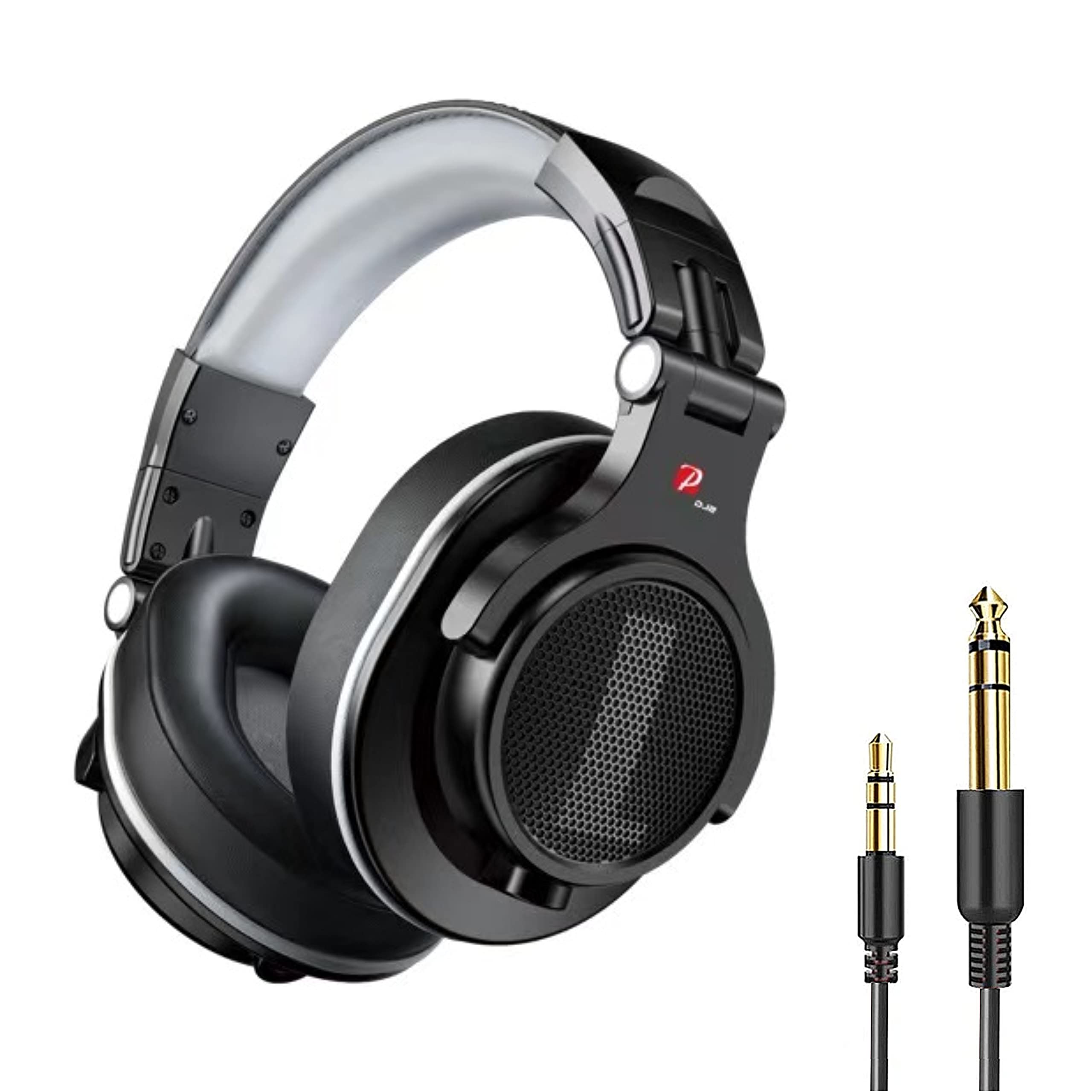 Prosonic DJ2G Over Ear Headphone, Wired Bass Headset with 40mm driver, Foldable lightweight headphones with Shareport and Mic fo