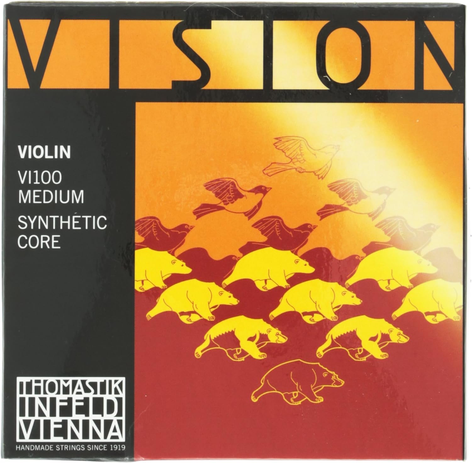 Thomastik-Infeld Vision Violin Strings Set - Advanced Synthetic Core for Smooth Bowing and a Quick Response - String Set Include