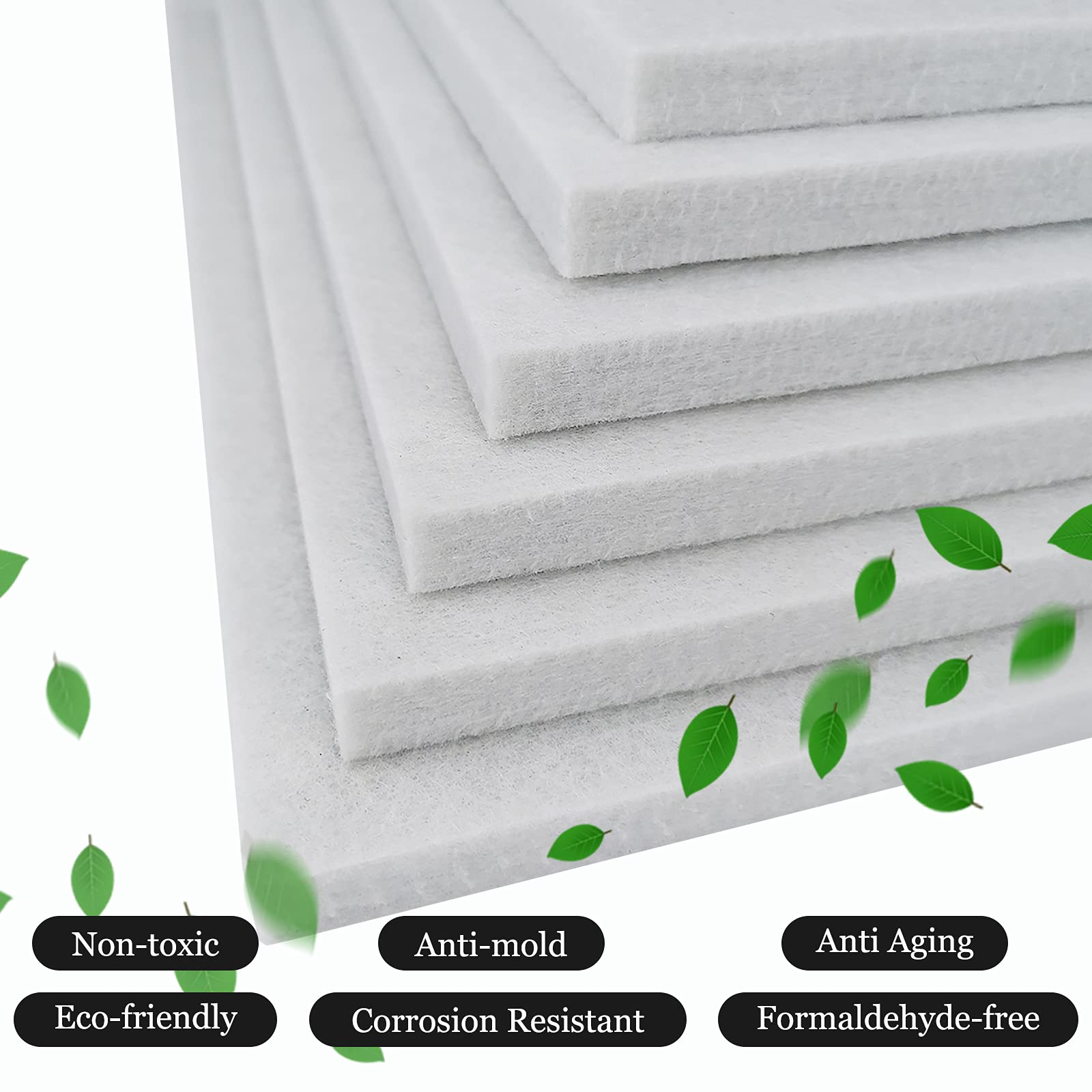 BXI Sound Absorber - 16 X 12 X 3/8 Inches 6 Pack High Density Acoustic Absorption Panel, Sound Absorbing Panels Reduce Echo Reve