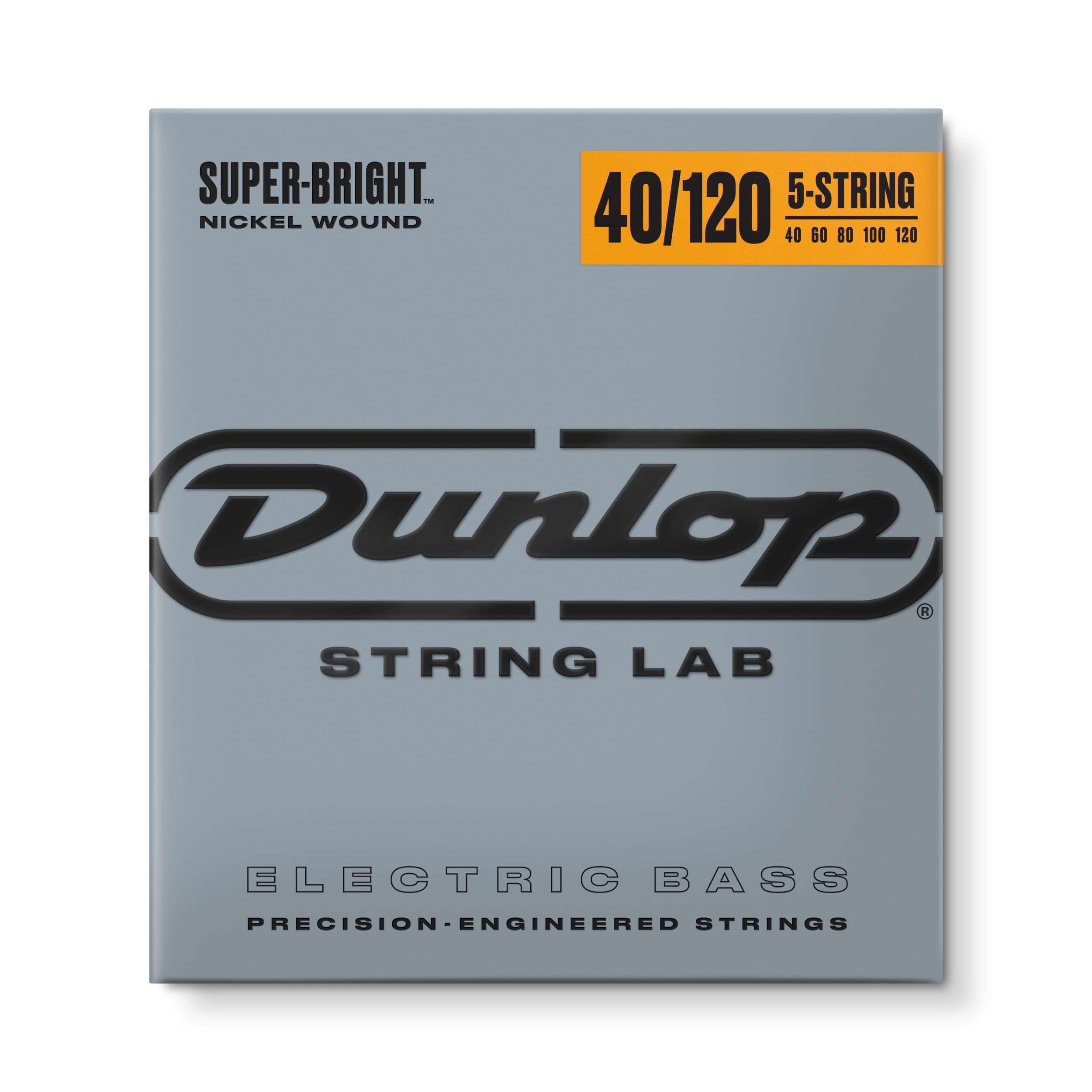 Jim Dunlop 40/120, 5 Super Bright Nickel Wound Bass Strings (Dbsbn40120)