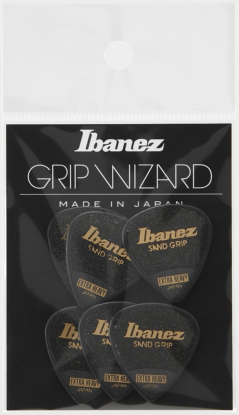 Ibanez Ppa16Xsg Wizard Series, Sand Grip Picks 6 Pack 1.2Mm (Ppa16Xsgbk)