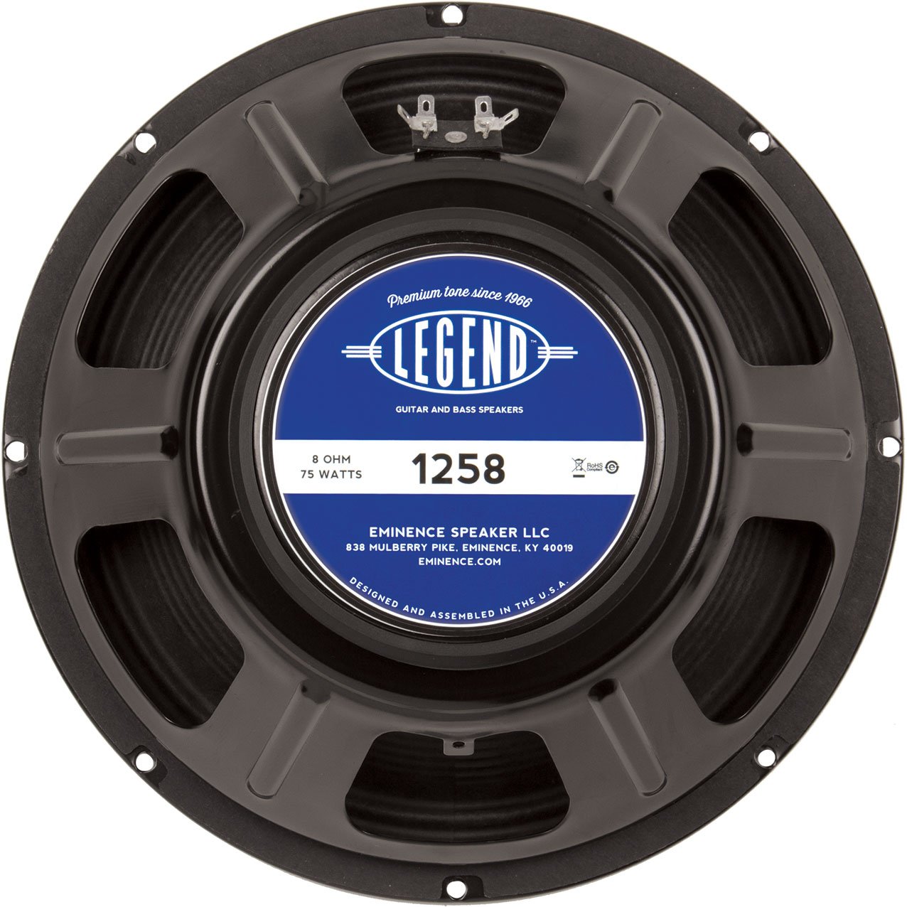 12-in Guitar Speaker, 75W, 8 ohms w/Copper voice coil