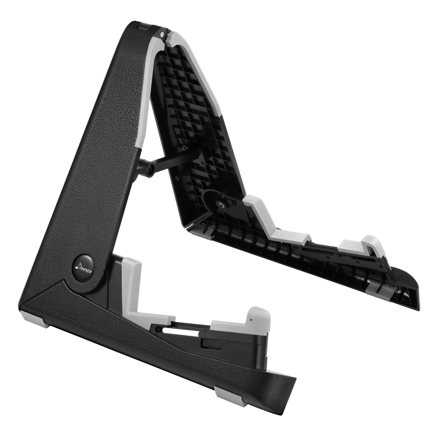 Donner Travel Guitar Stand, Acoustic Electric Guitar Floor Stand, A Frame Foldable Lightweight Guitar Holder Adjustable For Bass