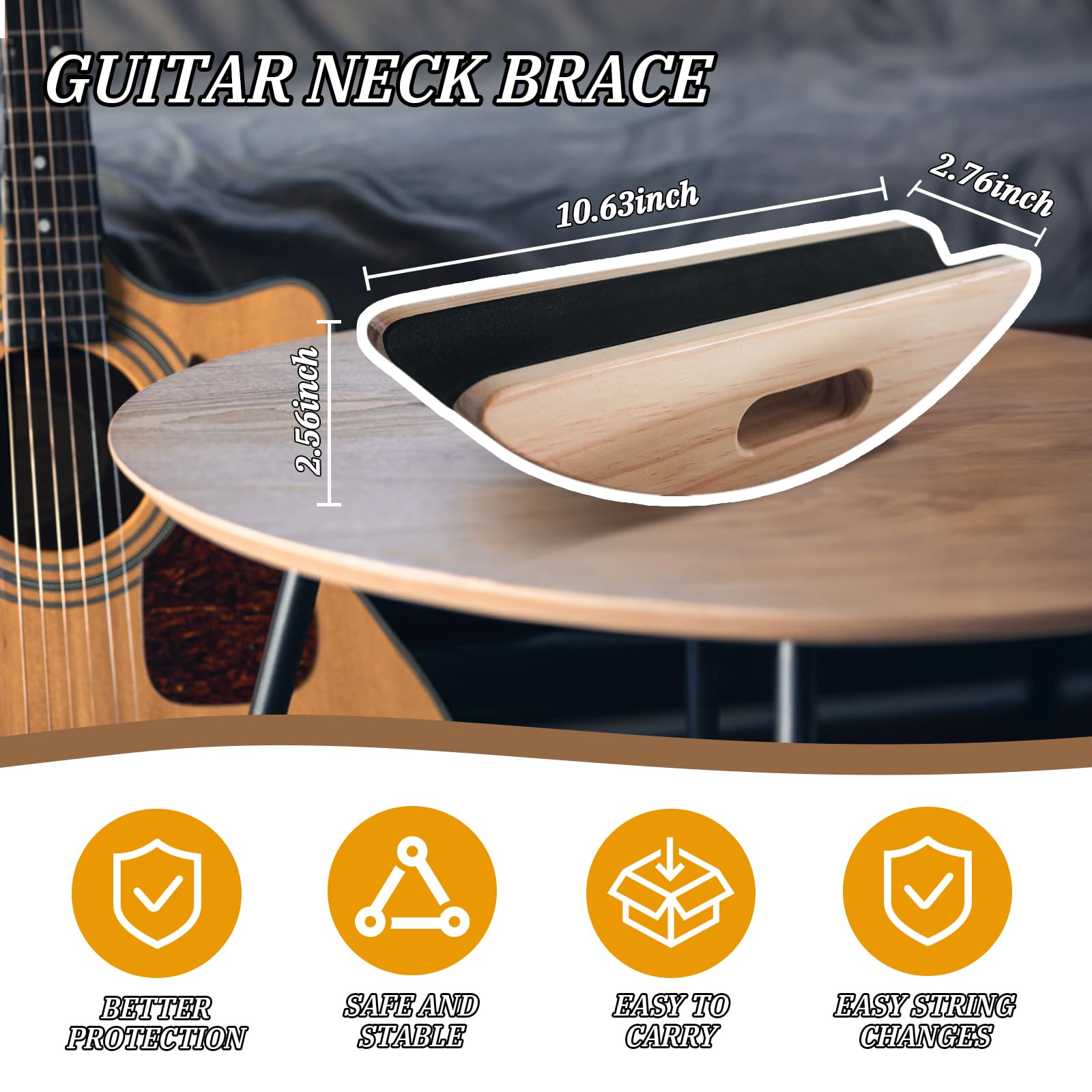 Guitar Neck Rest, Guitar Neck Cradle Support Pillow String Instrument Luthier Tool,Guitar Support Pillow for Changing Strings,Wo