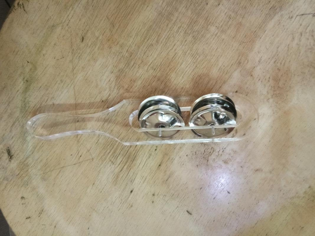 Sai Musical Kartal Pair Indian Musical Instrument Hand-Cymbals/Plastic Transparent