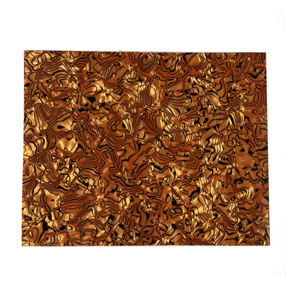 Kaish 25X20Cm Acoustic Guitar Self Adhesive Scratch Plate Sheet Pickguard Material Sheet Tigerstripe