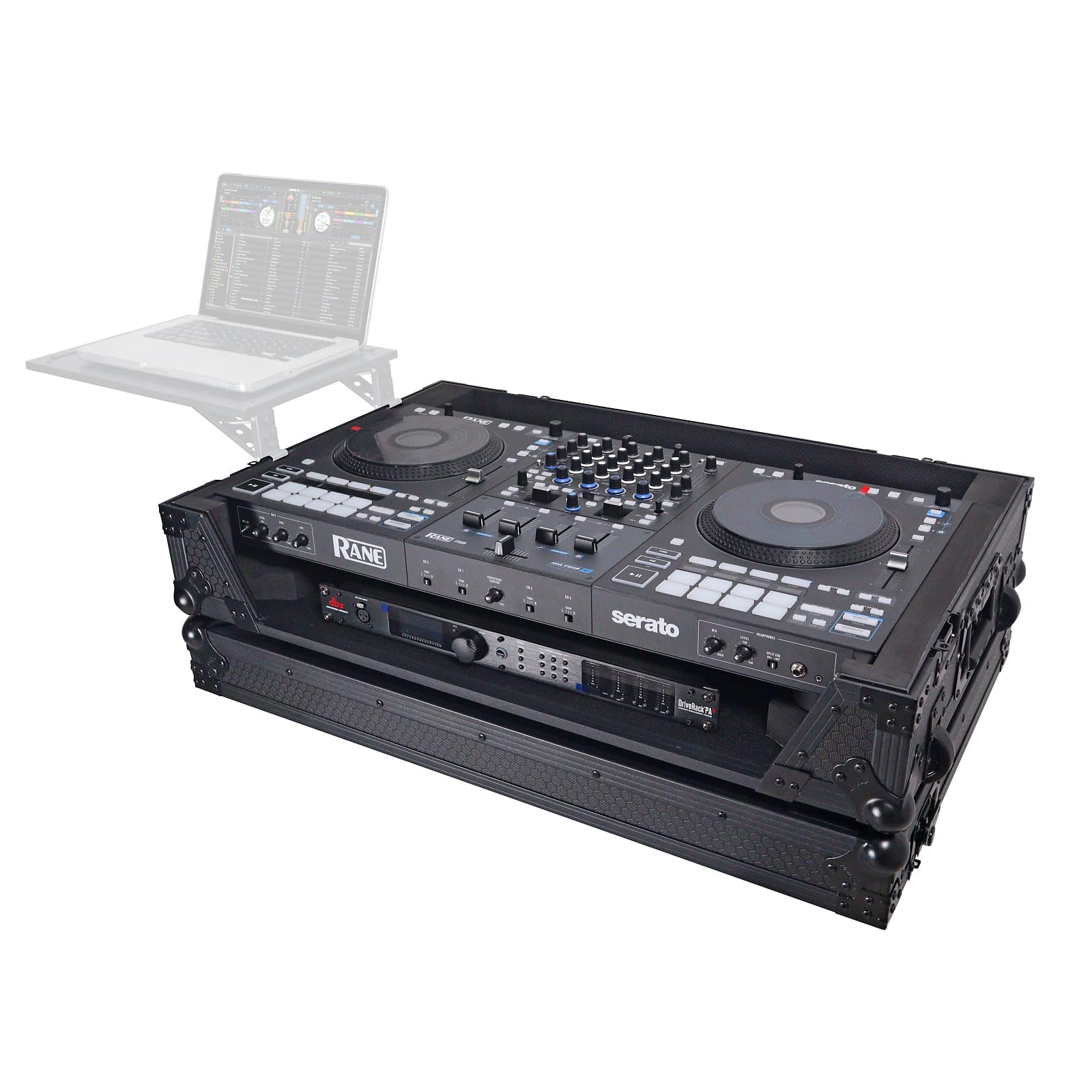 Prox XS-RANEFOUR WBL ATA Flight Style Road Case for Rane 4 Dj Controller | Gig-Ready Series | CNC Technology | Honeycomb Digital