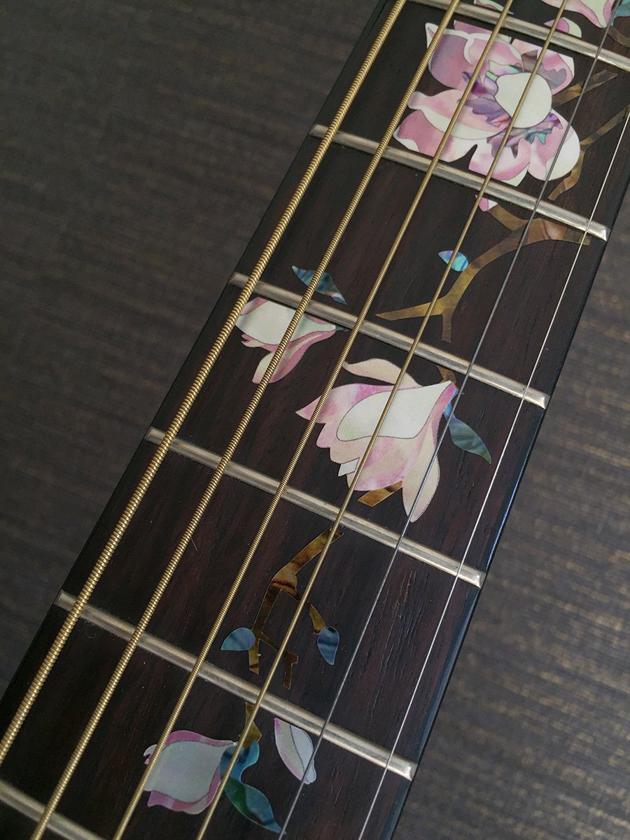 Jockomo Magnolia Flower Tree Of Life Guitar Position Mark Inlay Sticker