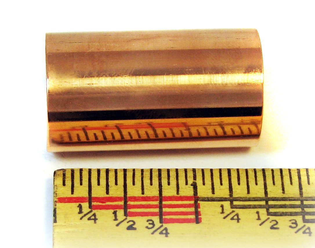 Polished Copper Pipe ''Stubby'' Guitar Slide (1.5 inch)