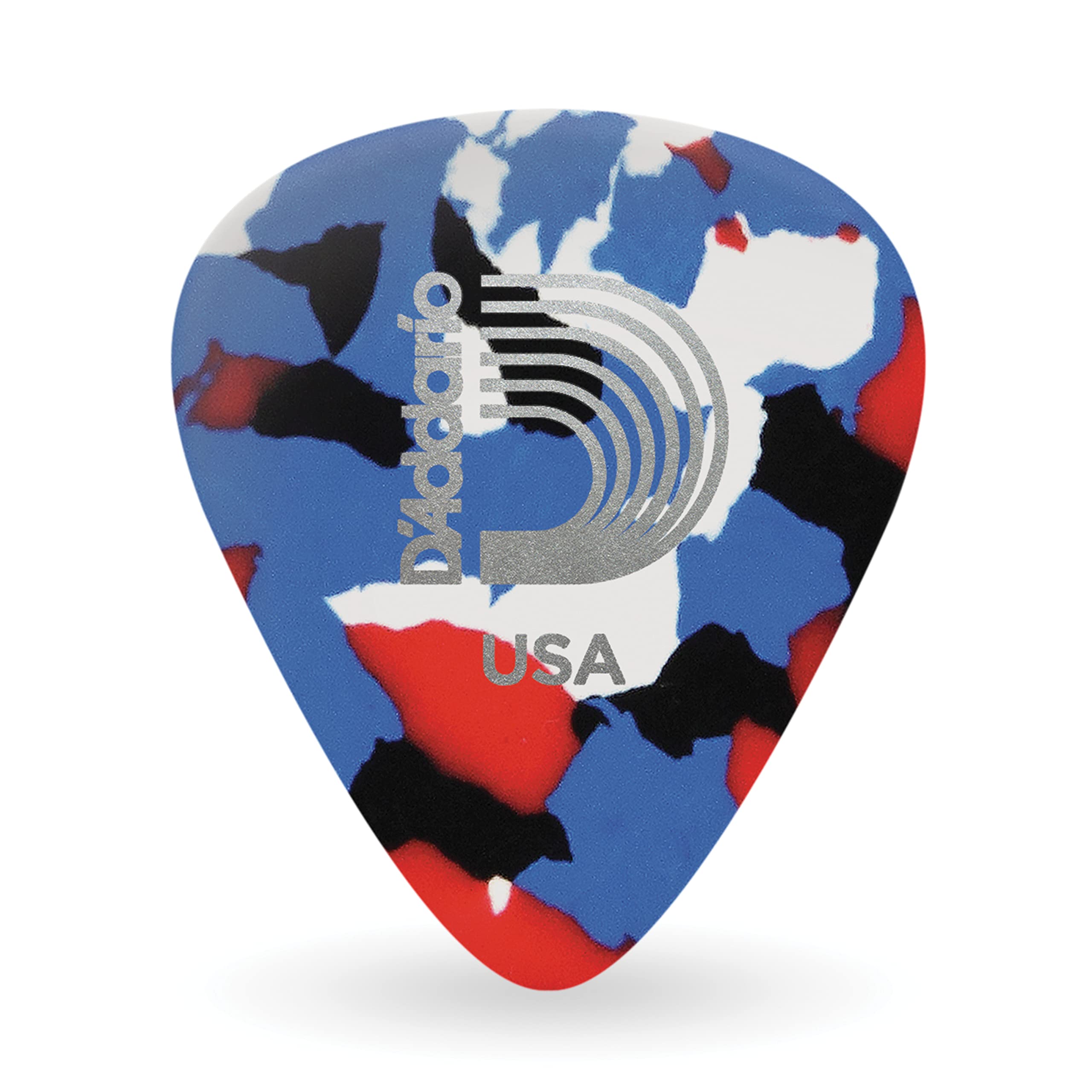 D'Addario Multi-Color Celluloid Guitar Picks, 25 Pack, Medium