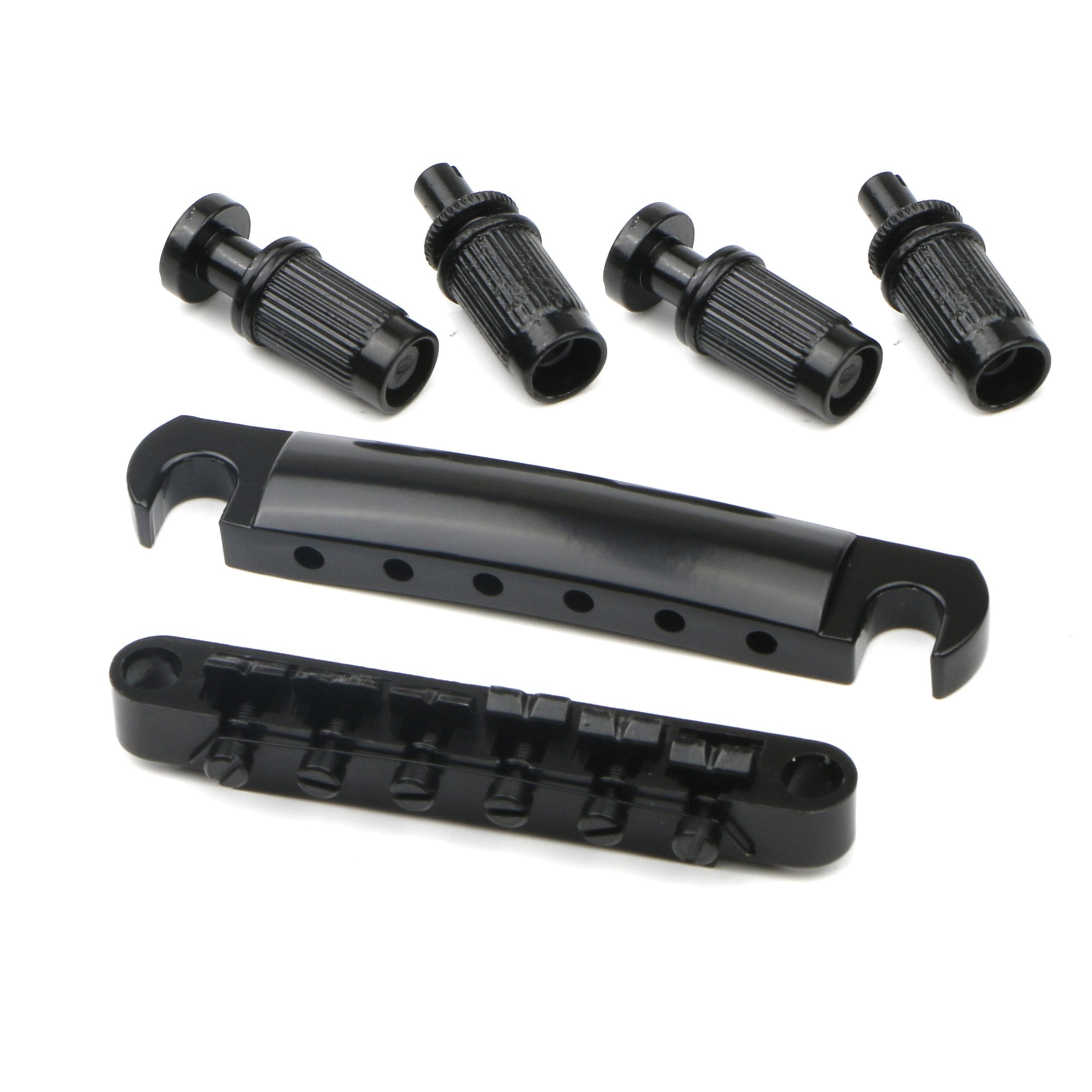 Set Of Black Tune-O-Matic Bridge Tailpiece Studs For Lp Electric Guitar Replacement Parts