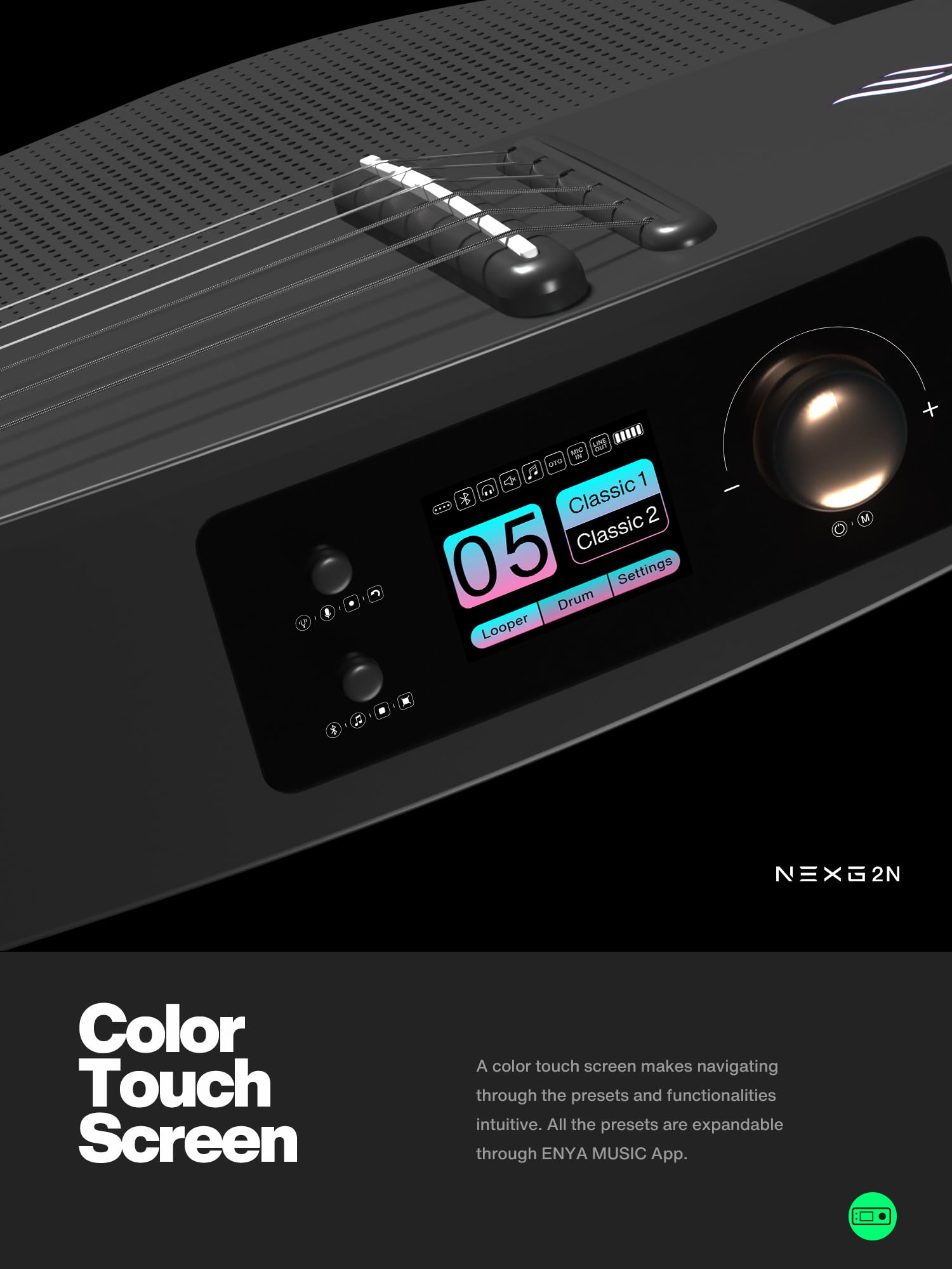 Enya Acoustic-Electric Carbon Fiber Classical Nylon String Travel Guitar NEXG 2N Smart Acustica Electric Guitarra with 50W Wirel