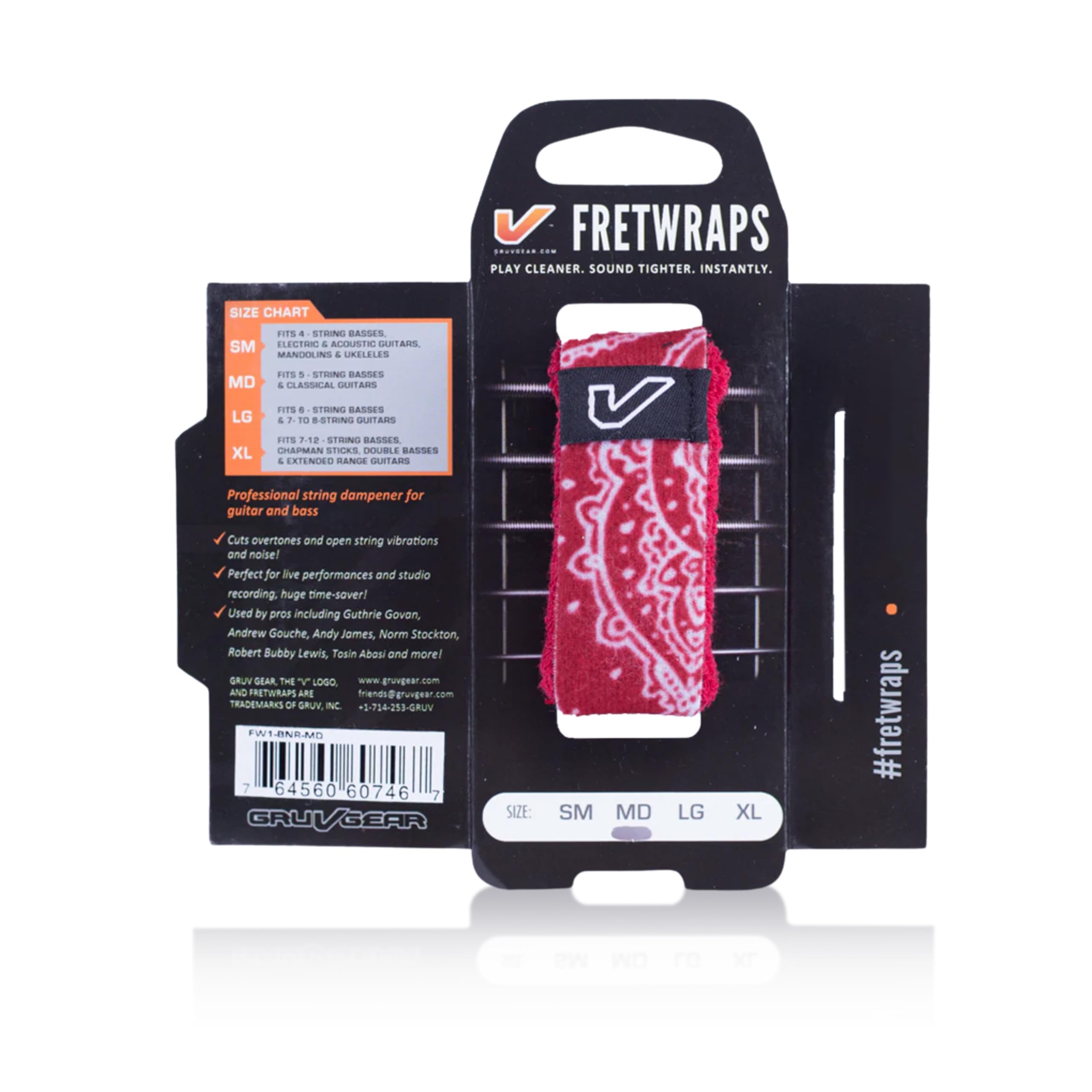 Gruv Gear FretWrap Bandana, Fret Wrap, String Dampener, Bass Mute, Guitar Fret Wrap, Acoustic Mute, GruvGear, Damper, Electric G