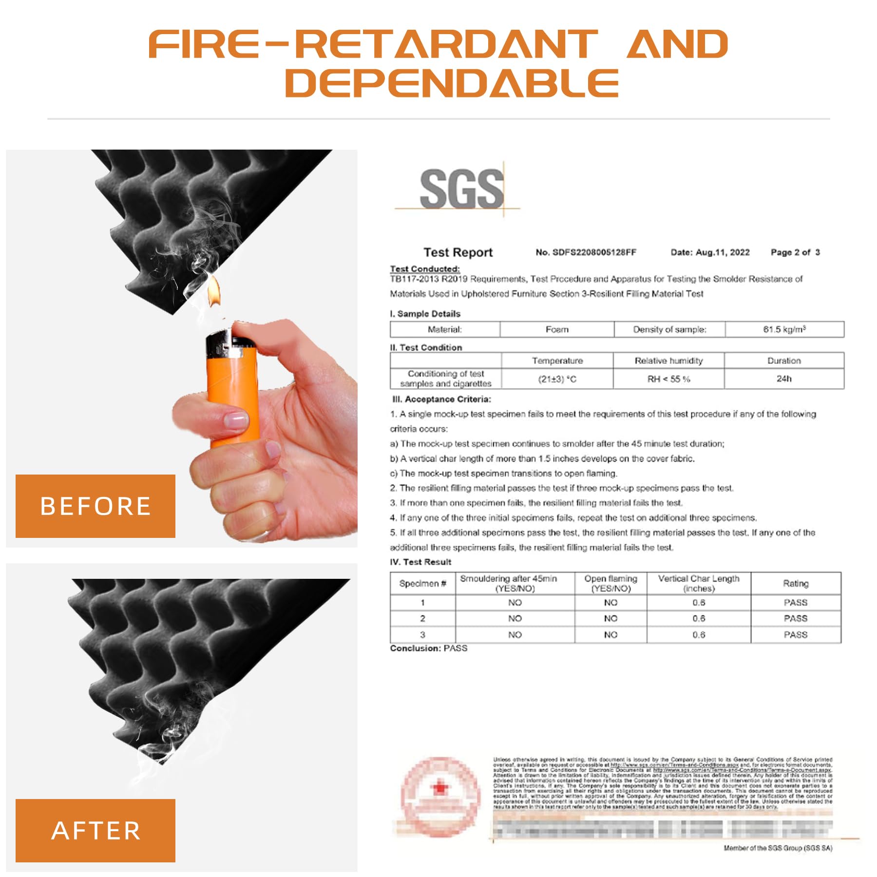 TEMGCUAM 2 Pack Sound Proof Foam Panels | 48''  24''  2'' Egg Crate Foam Pad | High Density Soundproof Wall Panels for Home Stud