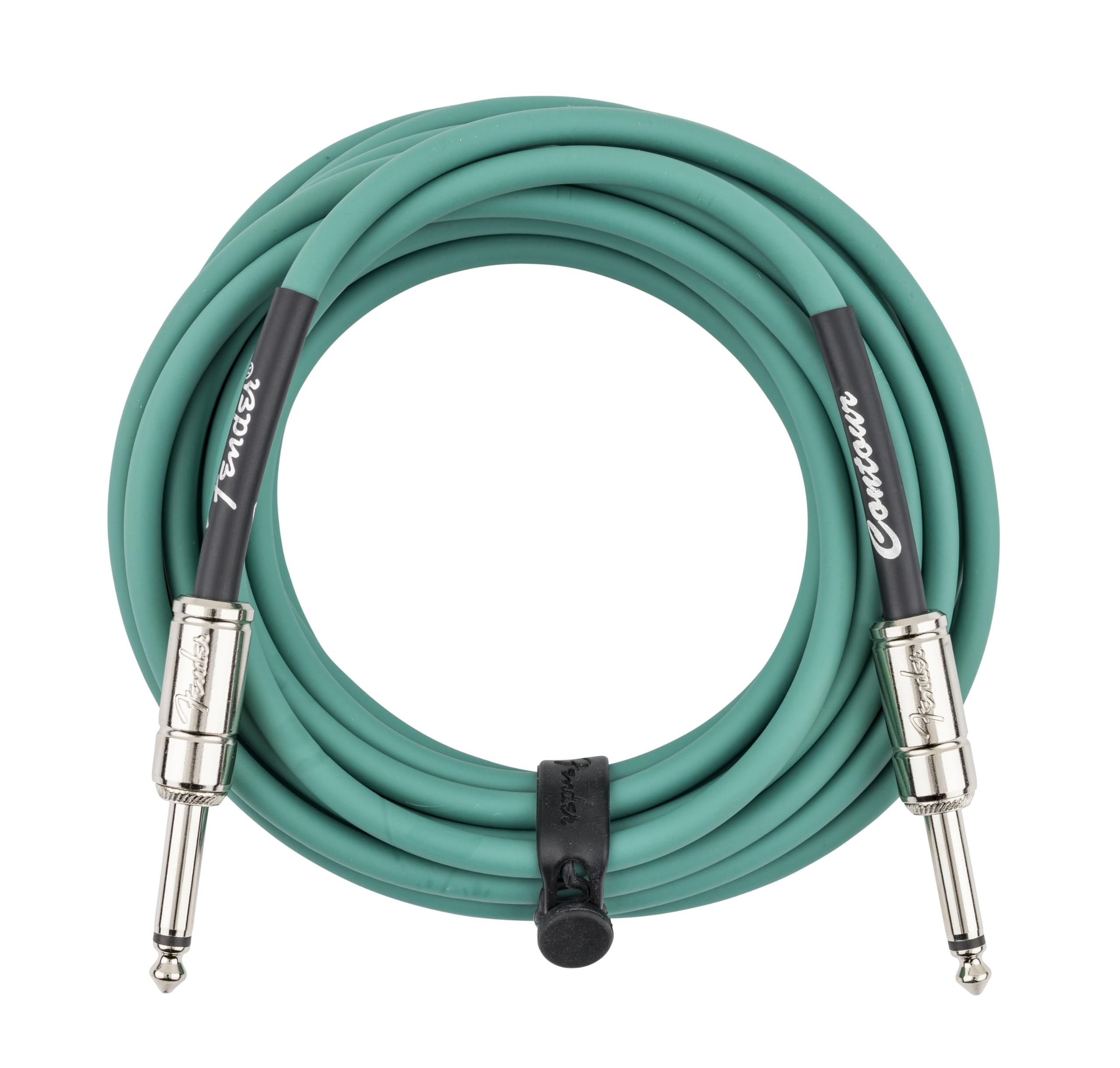 Fender Contour Instrument Cable, Guitar Cable, Guitar Accessories, Straight/Straight, Sherwood Green, 18.6 ft