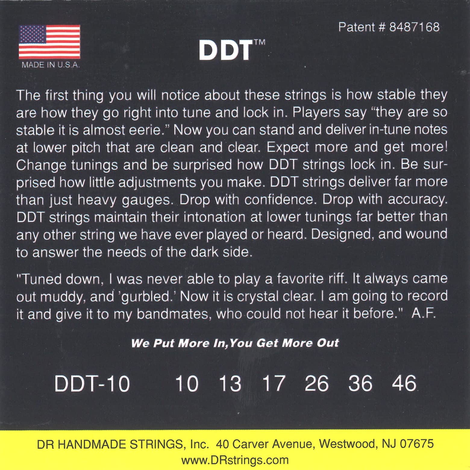 DR Strings DDT-10 Nickel Plated Electric Guitar Strings, Medium