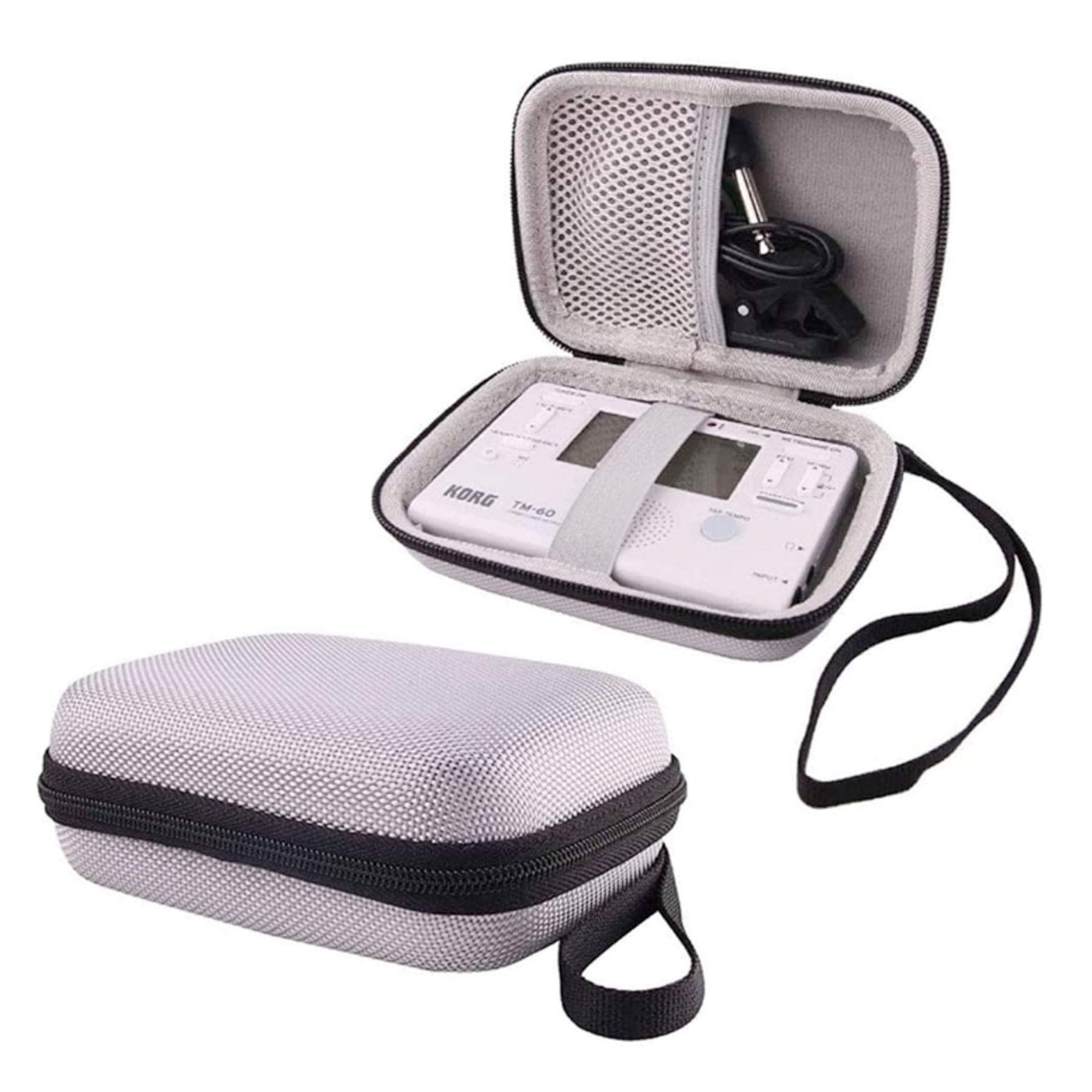 WERJIA Hard Carrying Case Compatible with Korg TM60BK/TM-50 Tuner Metronome,KLIQ MetroPitch - Metronome Tuner (grey)