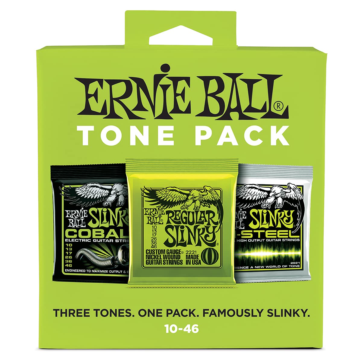 Ernie Ball Regular Slinky Electric Tone Pack Guitar Strings, 10-46 Gauge (P03331)