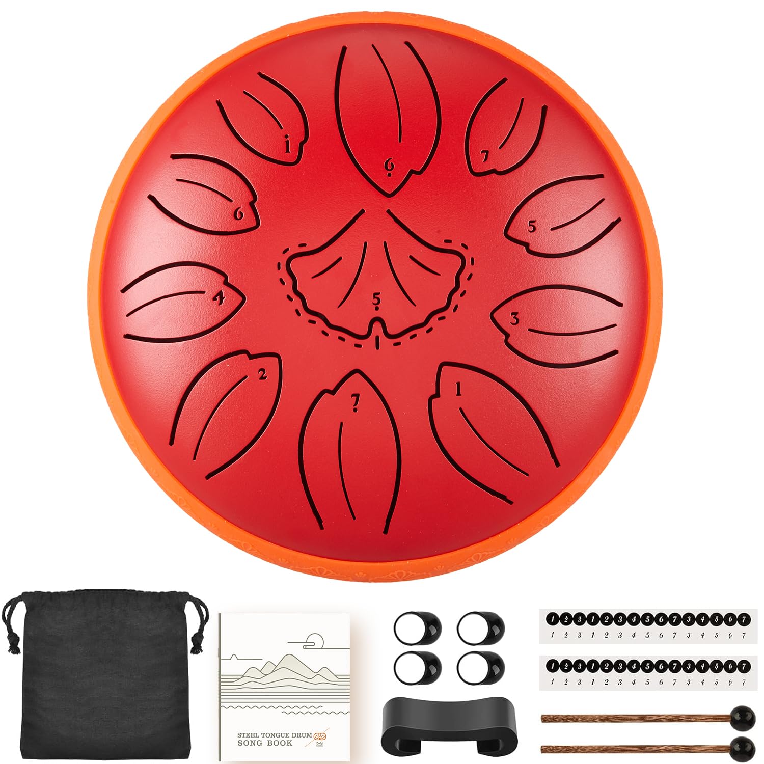 KMNKMN steel tongue drum 6.3 Inch 11 Notes Percussion Instrument for Meditation Yoga Musical Education Gift for Kids & Adults(Re