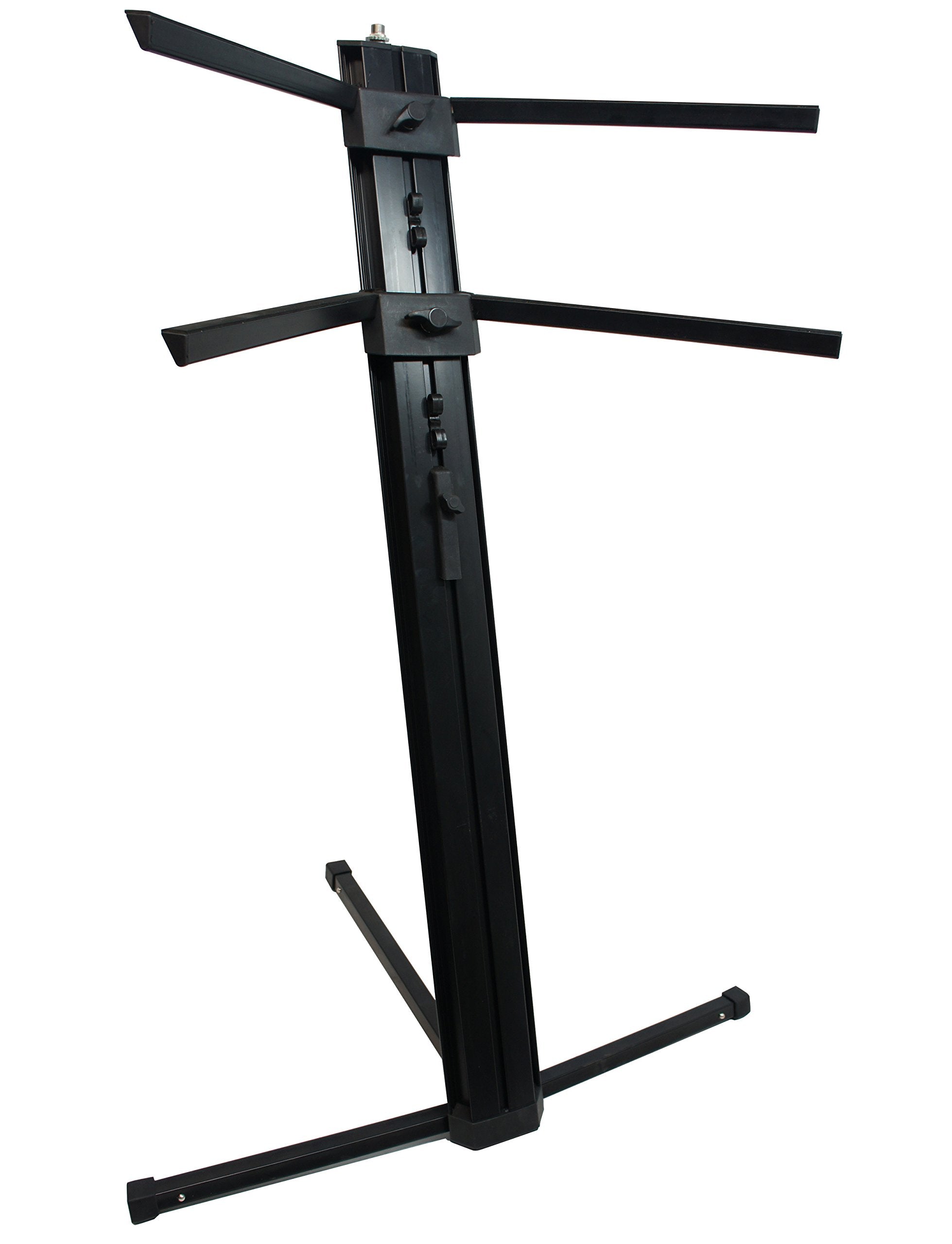 Harmony Audio HA-KEYSTAND Professional 2-Tier Column Keyboard Stand with 5/8 Mic Mount Ver2.0