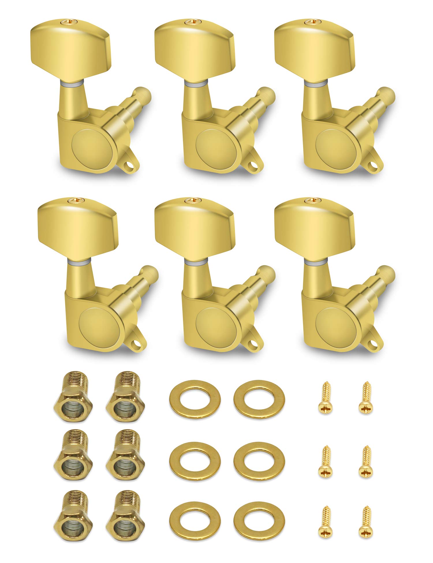 Metallor Sealed String Tuning Pegs Tuning Keys Machines Heads Tuners 6 In Line Right Handed Electric Guitar Acoustic Guitar Part