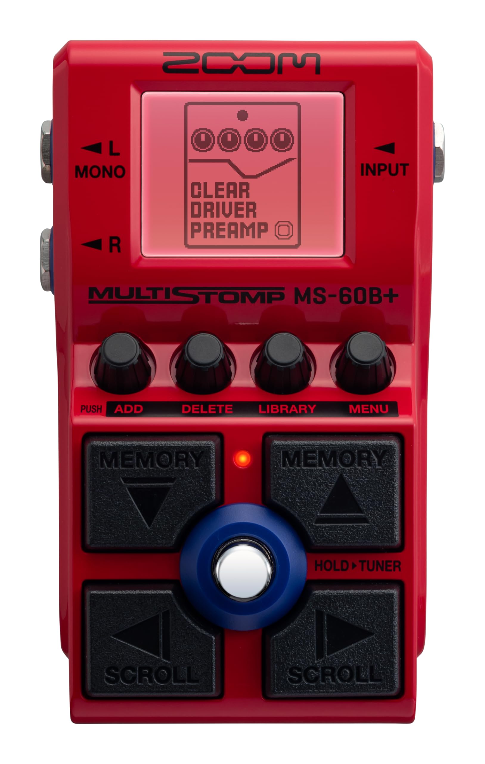 Zoom MS-60B+ MultiStomp Bass Effects Pedal with 95+ Effects, Amp Models & Preamps, Stereo Output, Built-In Tuner, Effect Chainin